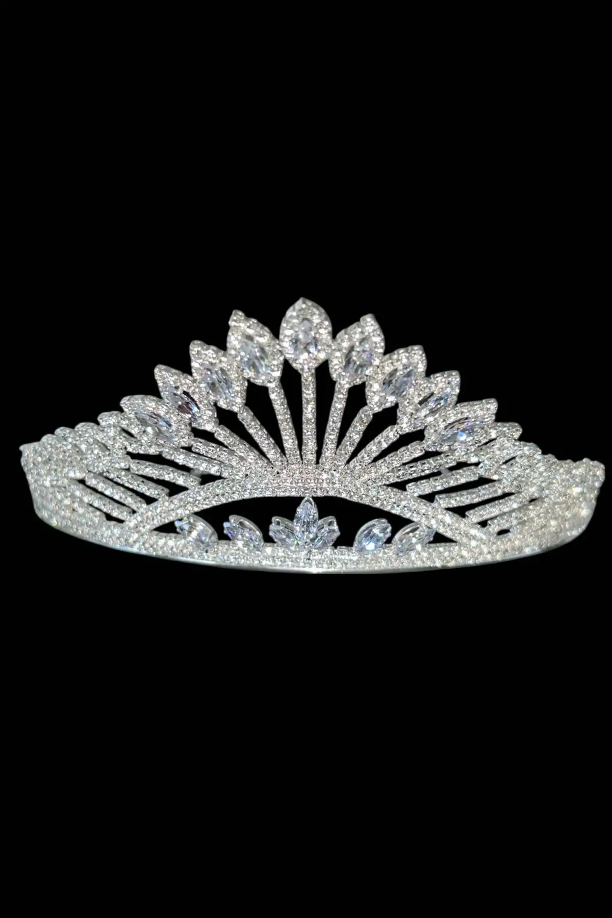 Zirkon Taşlı Gelin/Kına/Nişan/Söz Tasarım Taç