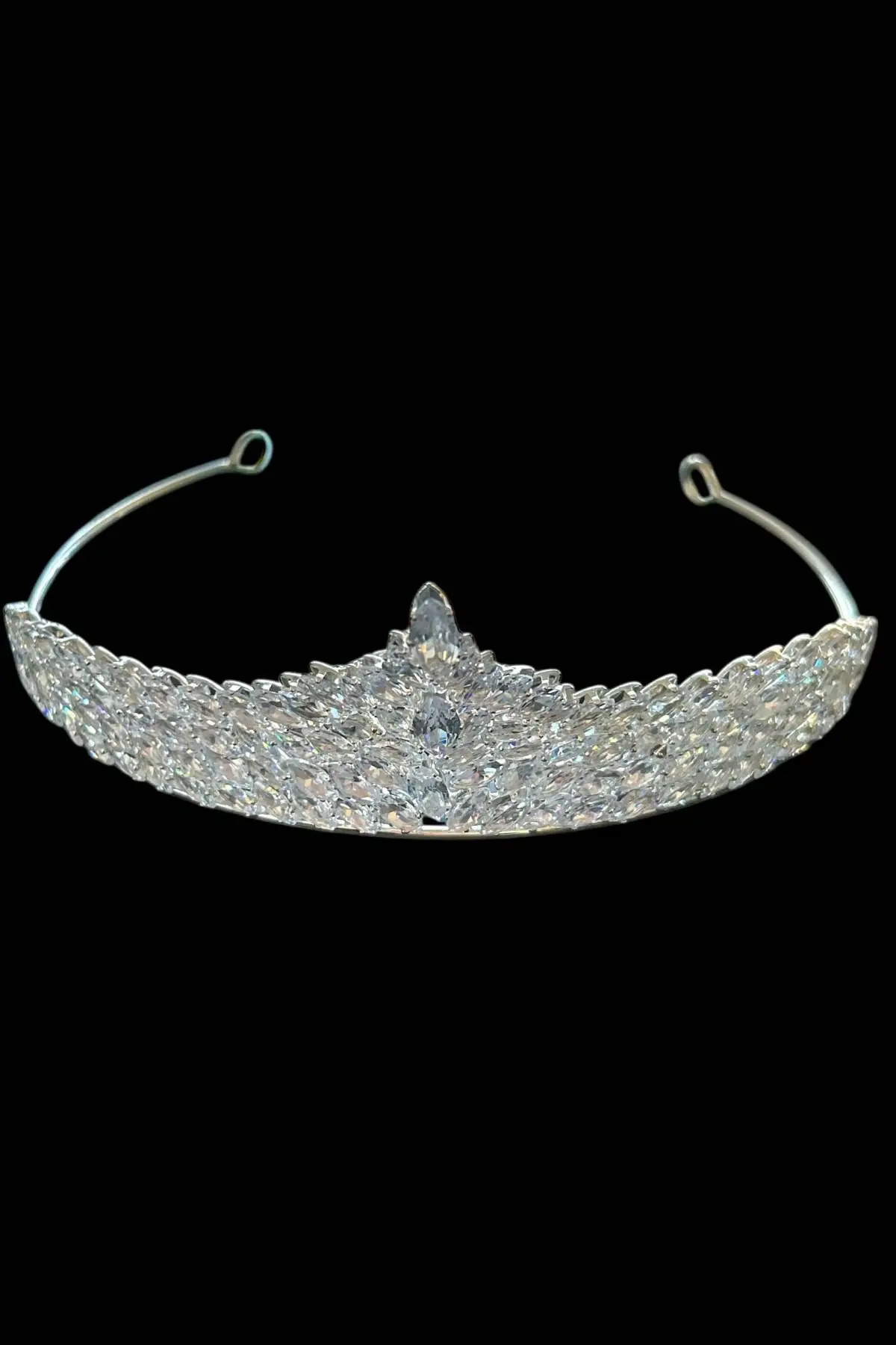 Zirkon Taşlı Gelin/Kına/Nişan/Söz Tasarım Taç