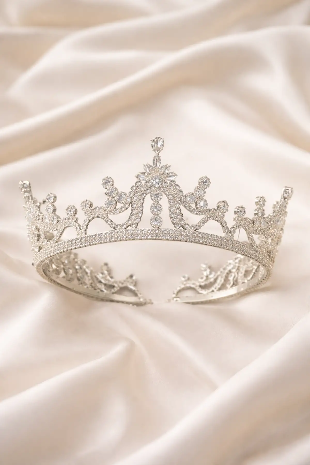 Zirkon Taşlı Gelin/Kına/Nişan/Söz Tasarım Taç