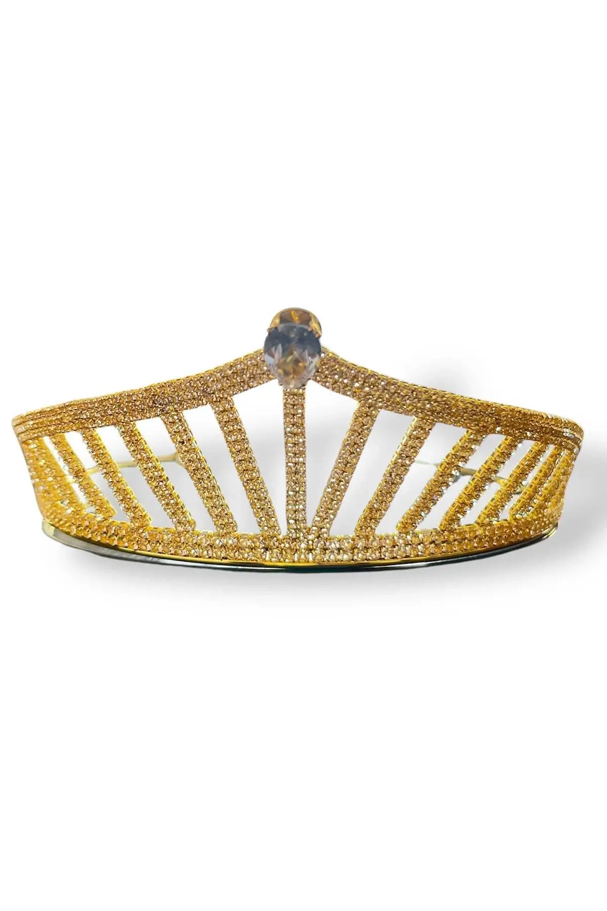 Zirkon Taşlı Gelin/Kına/Nişan/Söz Tasarım Taç