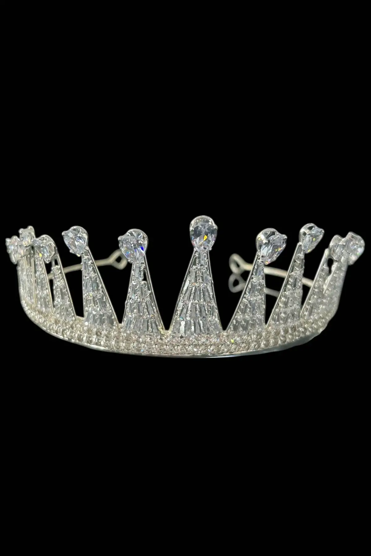 Zirkon Taşlı Gelin/Kına/Nişan/Söz Tasarım Taç