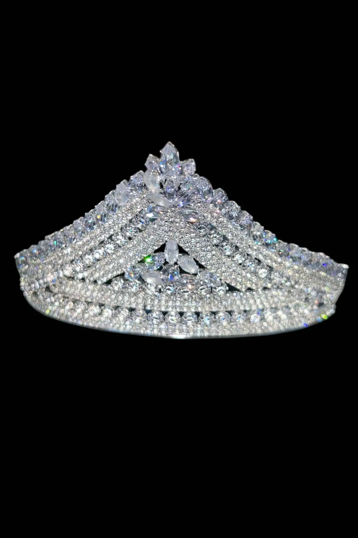 Zirkon Taşlı Gelin/Kına/Nişan/Söz Tasarım Taç