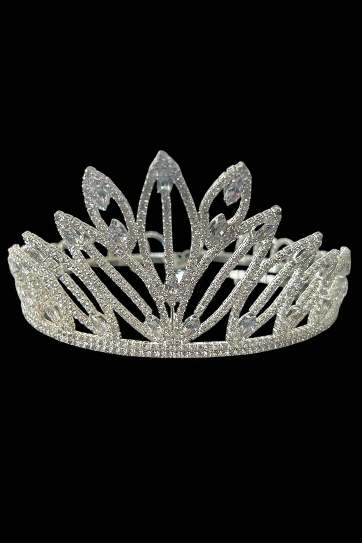 Zirkon Taşlı Gelin/Kına/Nişan/Söz Tasarım Taç