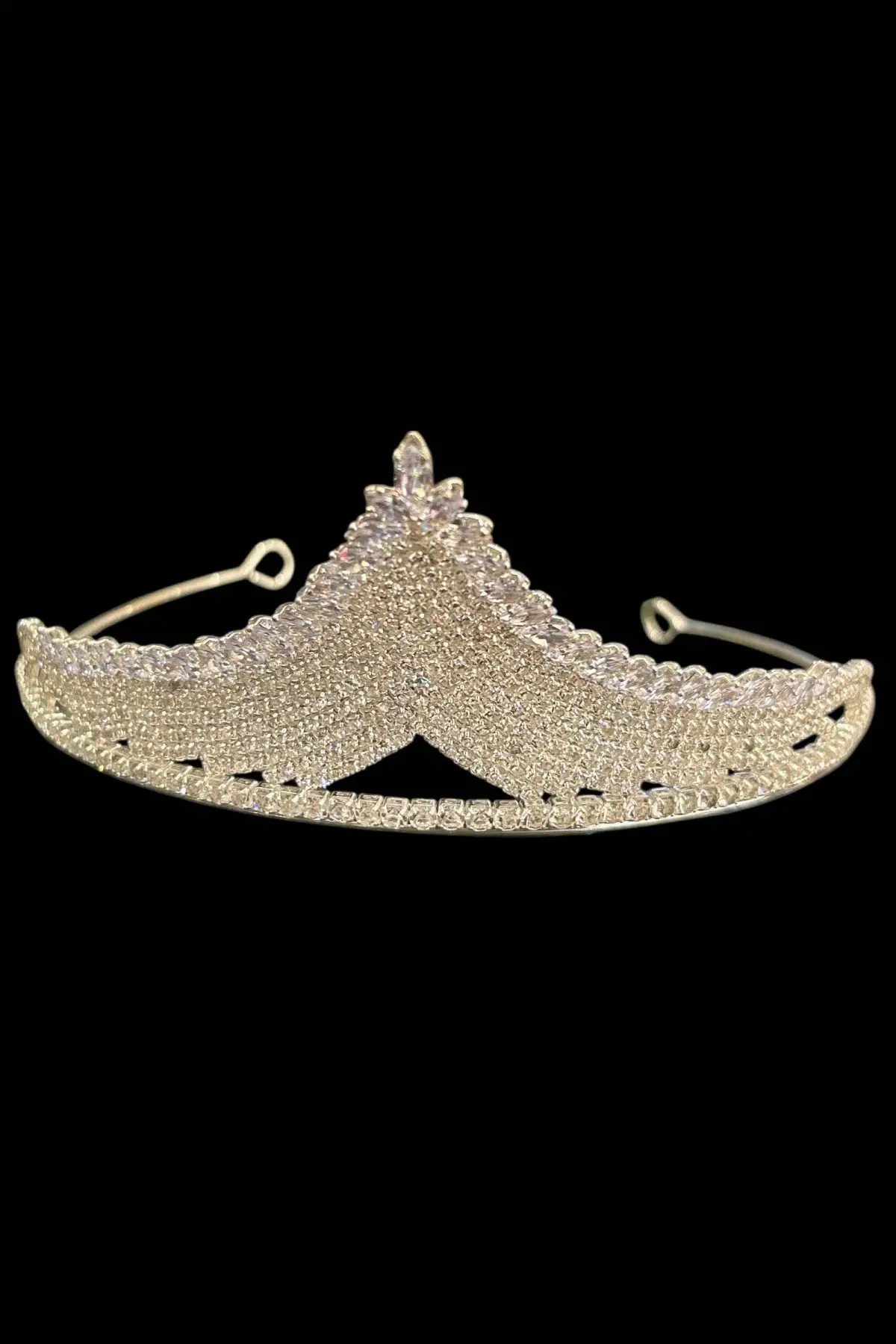 Zirkon Taşlı Gelin/Kına/Nişan/Söz Tasarım Taç