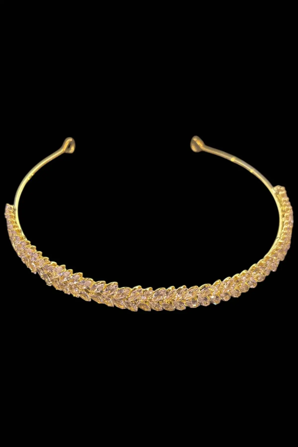 Zirkon Taşlı Gelin/Kına/Nişan/Söz Tasarım Taç