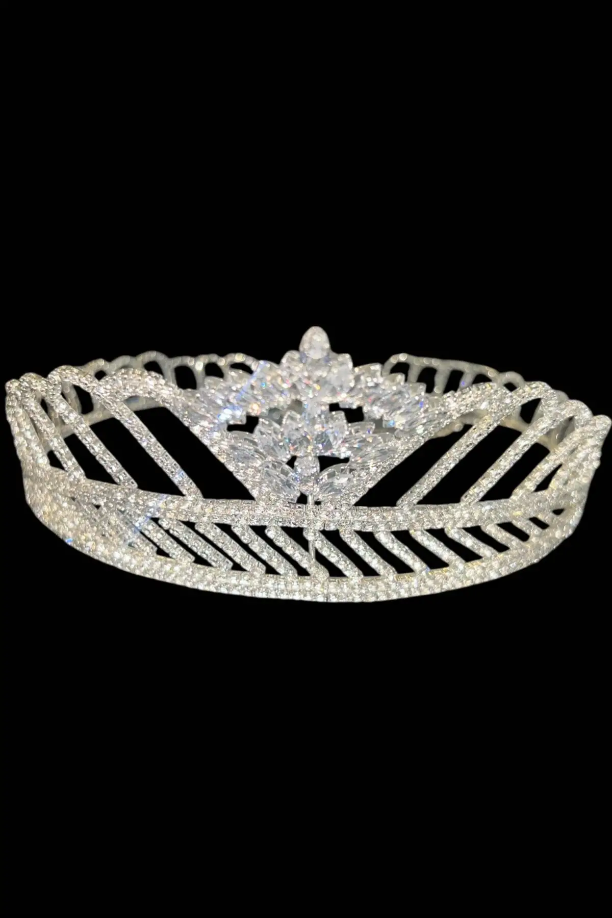 Zirkon Taşlı Gelin/Kına/Nişan/Söz Tasarım Taç