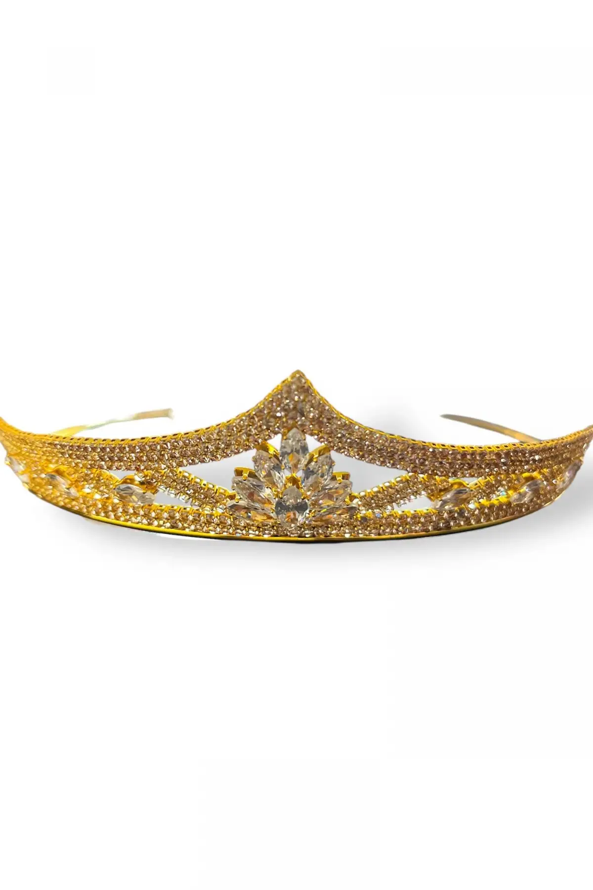 Zirkon Taşlı Gelin/Kına/Nişan/Söz Tasarım Taç