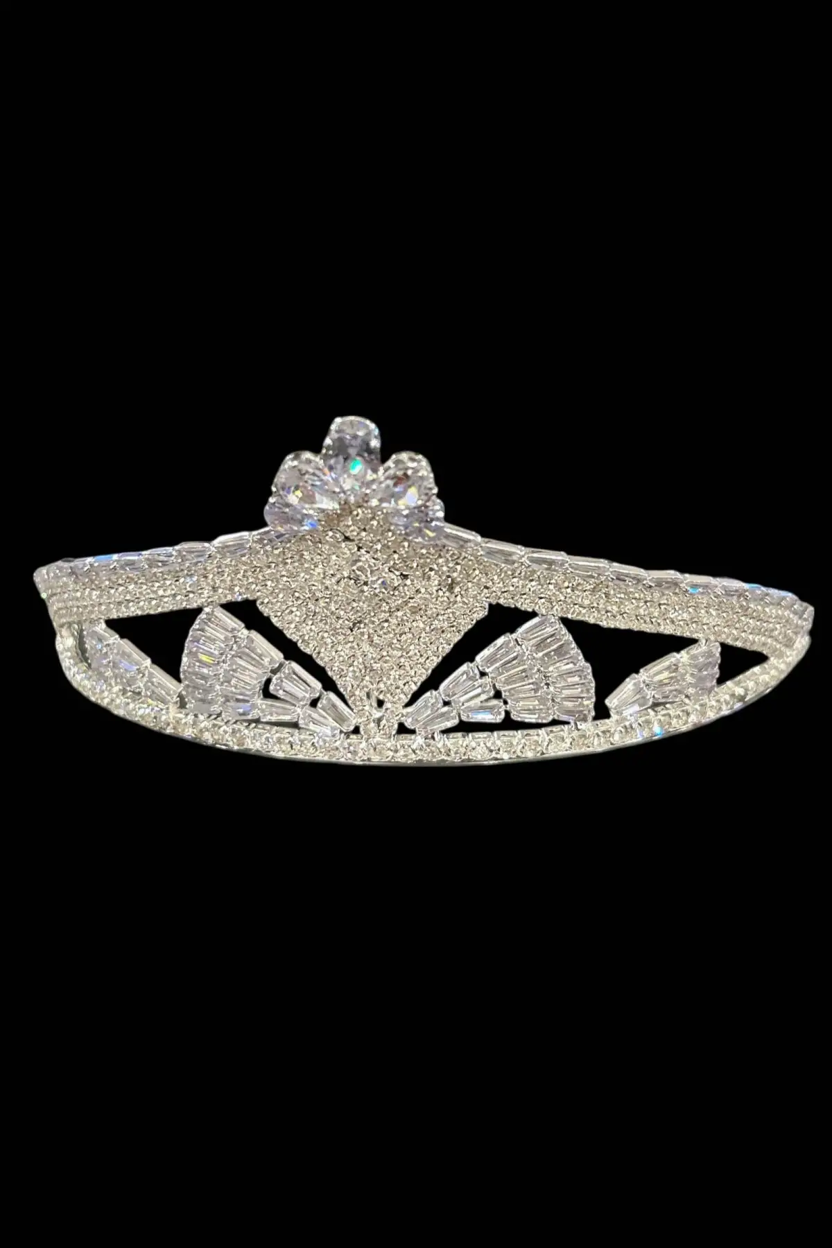 Zirkon Taşlı Gelin/Kına/Nişan/Söz Tasarım Taç