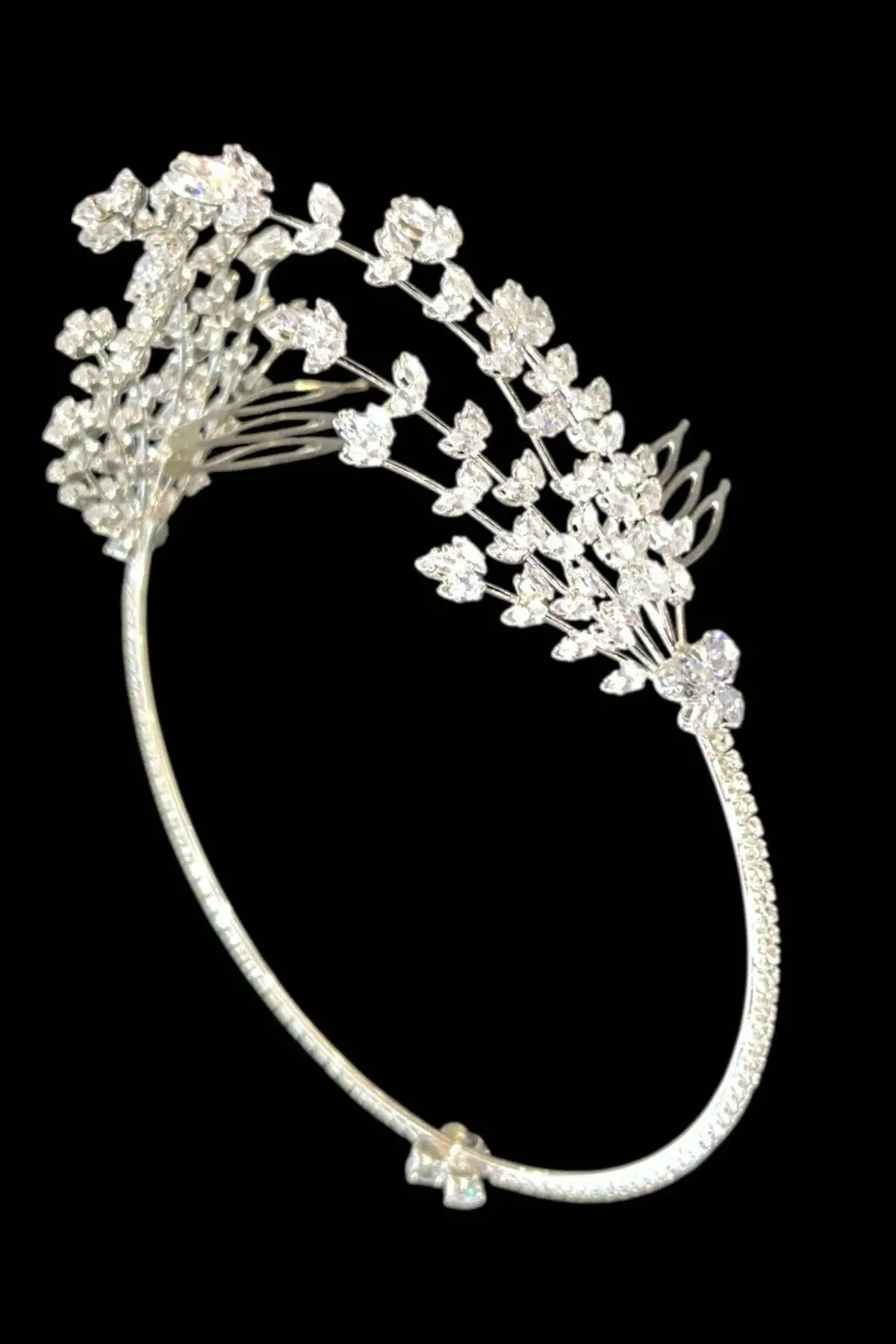 Zirkon Taşlı Gelin/Kına/Nişan/Söz Tasarım Taç