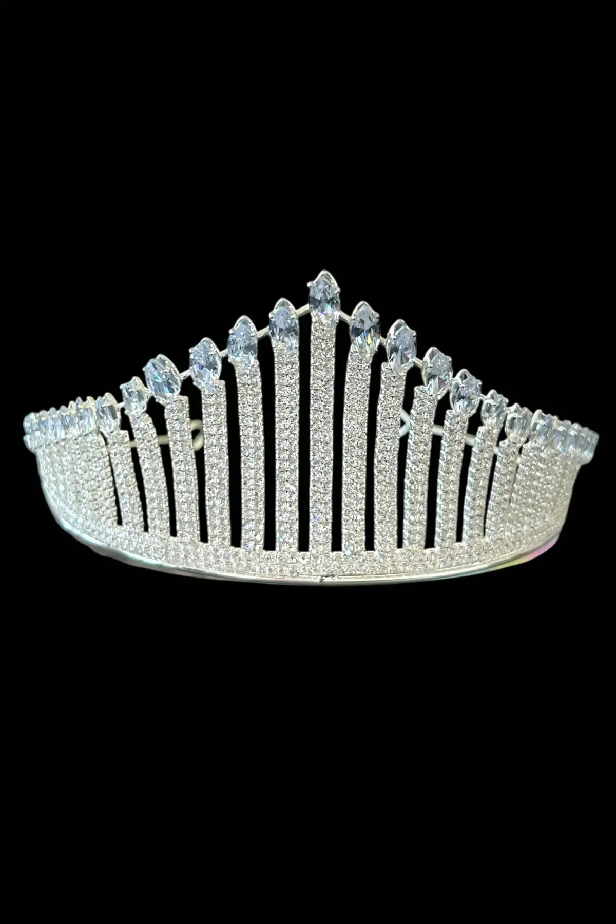 Zirkon Taşlı Gelin/Kına/Nişan/Söz Tasarım Taç