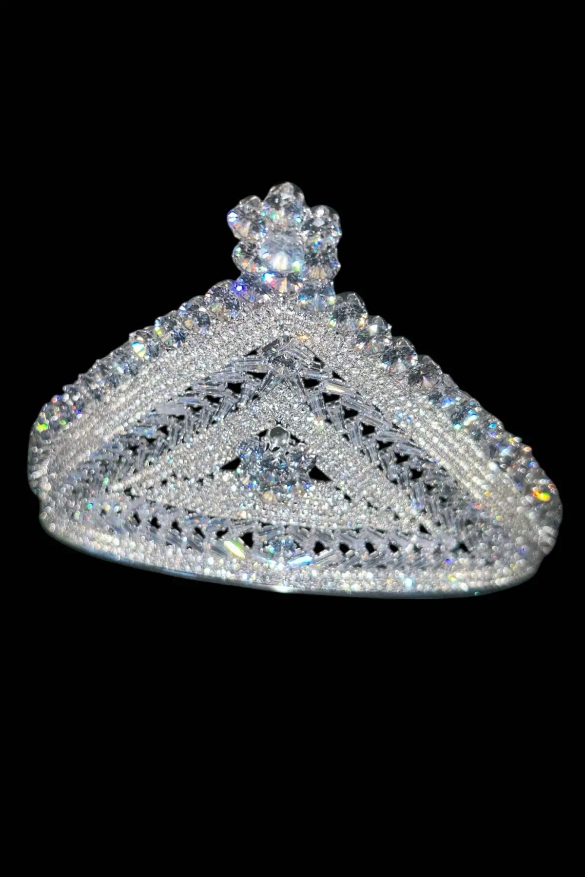 Zirkon Taşlı Gelin/Kına/Nişan/Söz Tasarım Taç