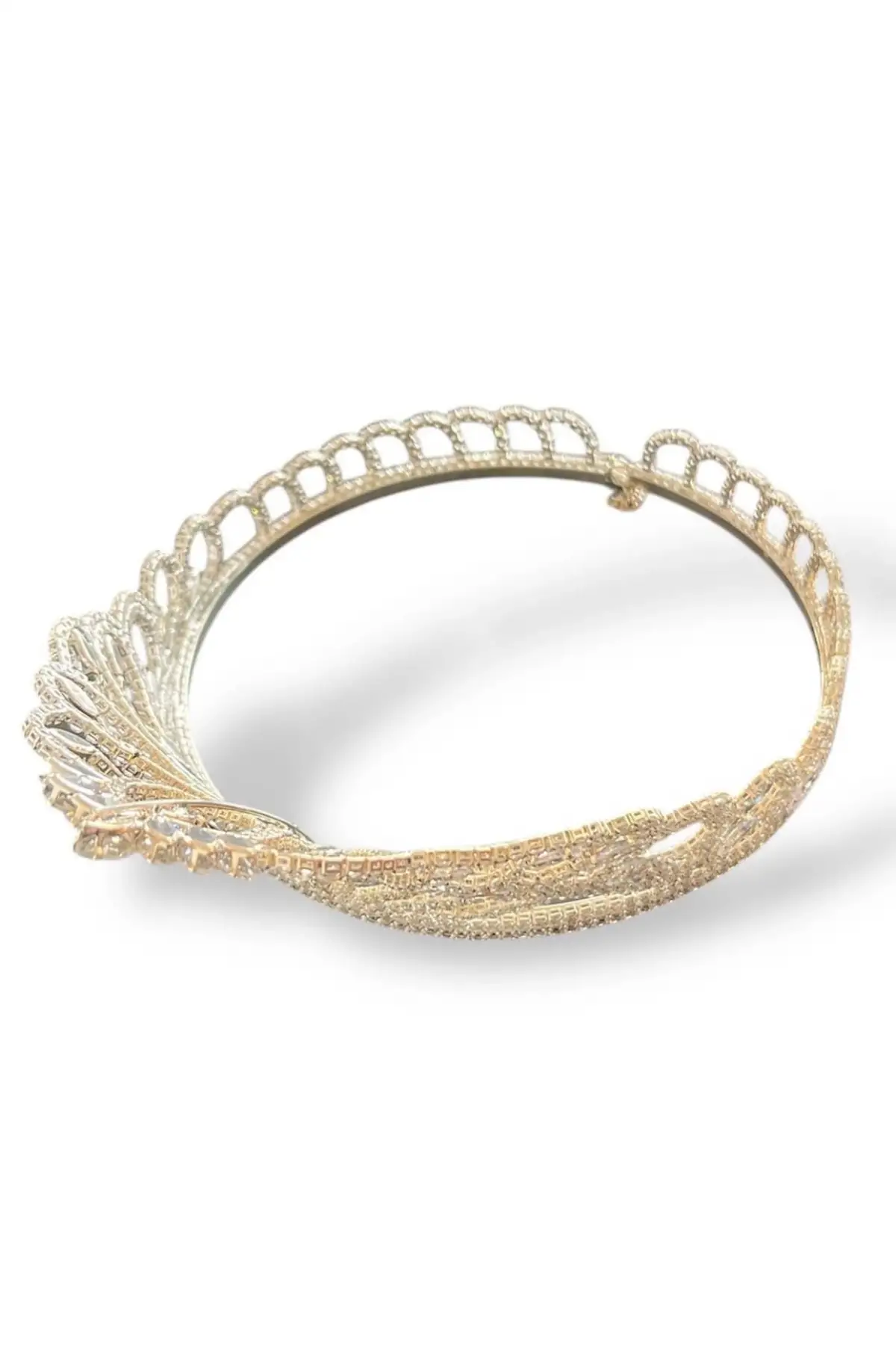 Zirkon Taşlı Gelin/Kına/Nişan/Söz Tasarım Taç