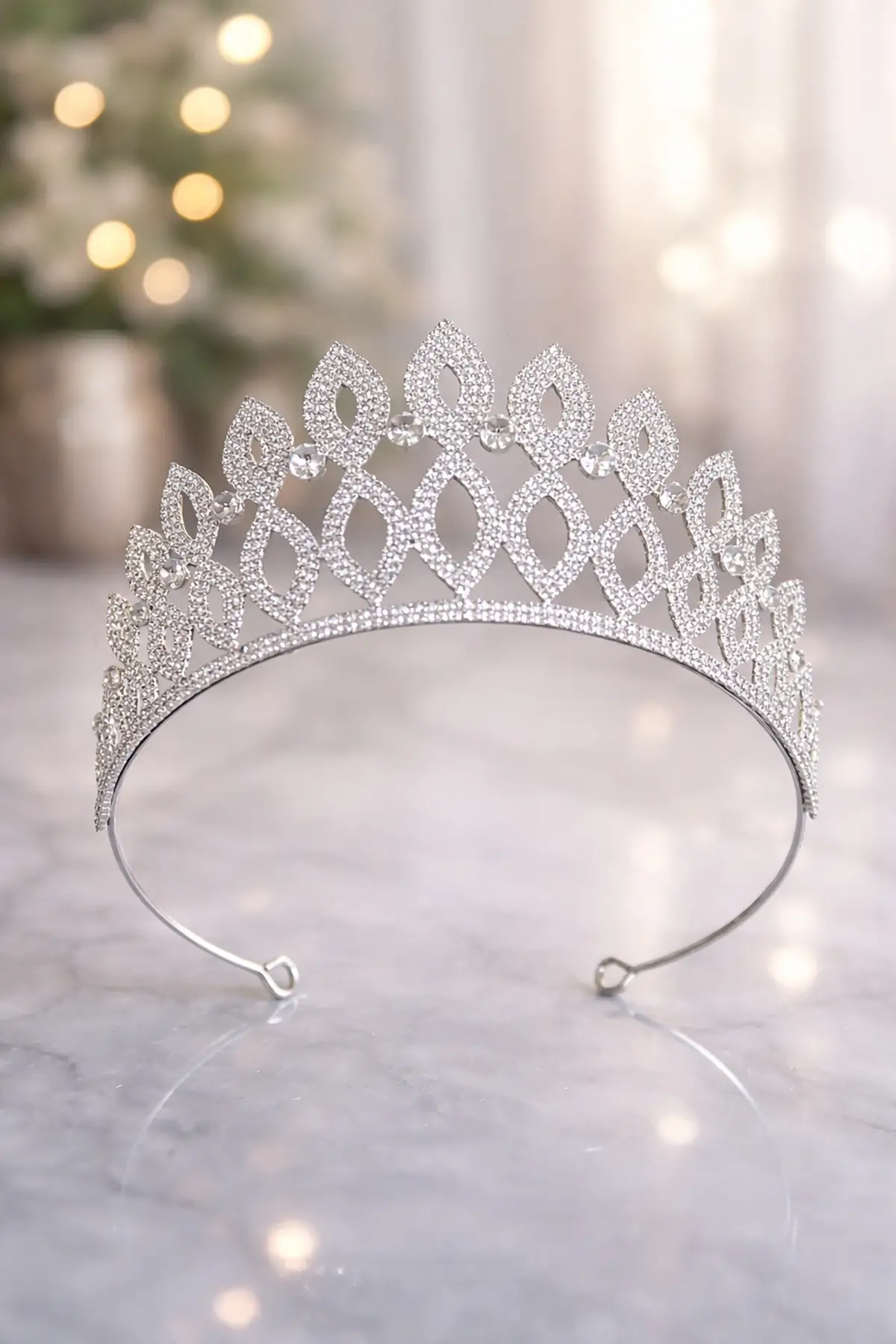 Zirkon Taşlı Gelin/Kına/Nişan/Söz Tasarım Taç