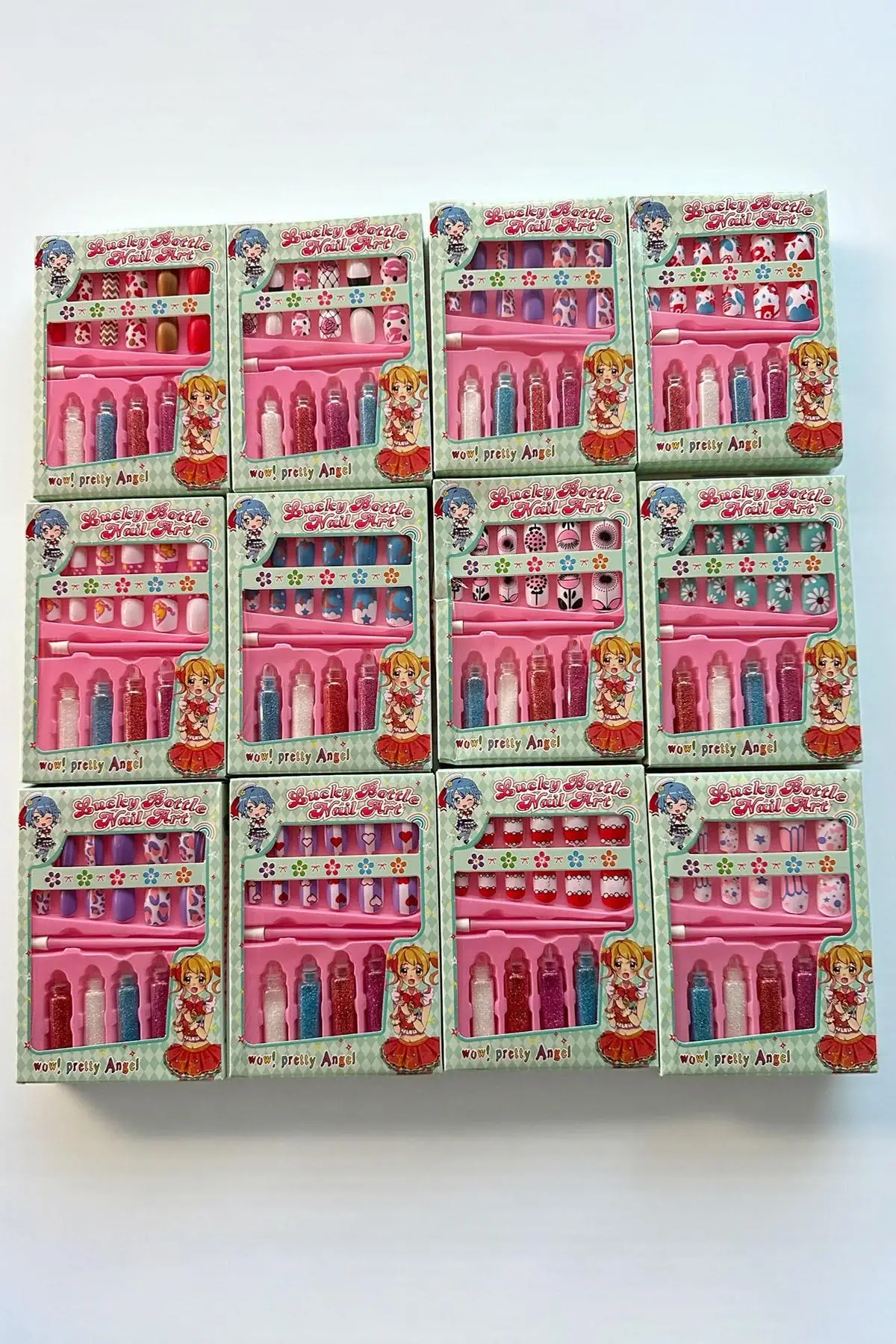 12li Karışık Figürlü Çocuk Tırnak Set