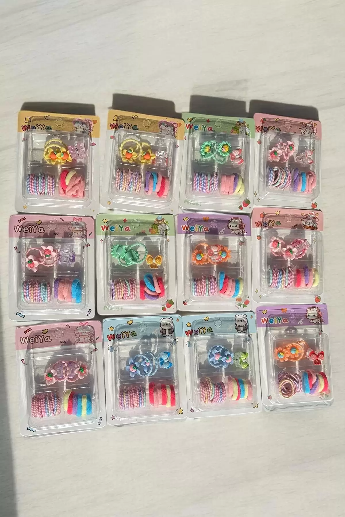 12li Karışık Renk Lastik Toka Set