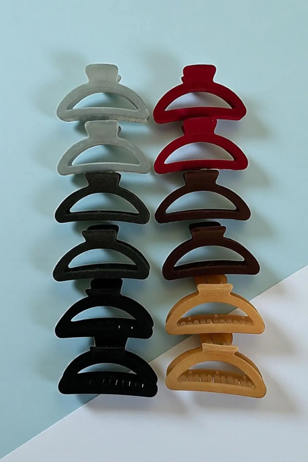 12li Karışık Renk Mandal Toka Set