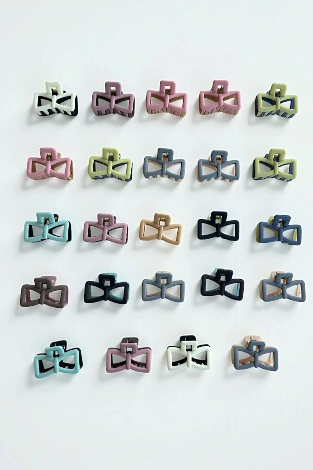 12li Karışık Renk Mini Mandal Toka Set