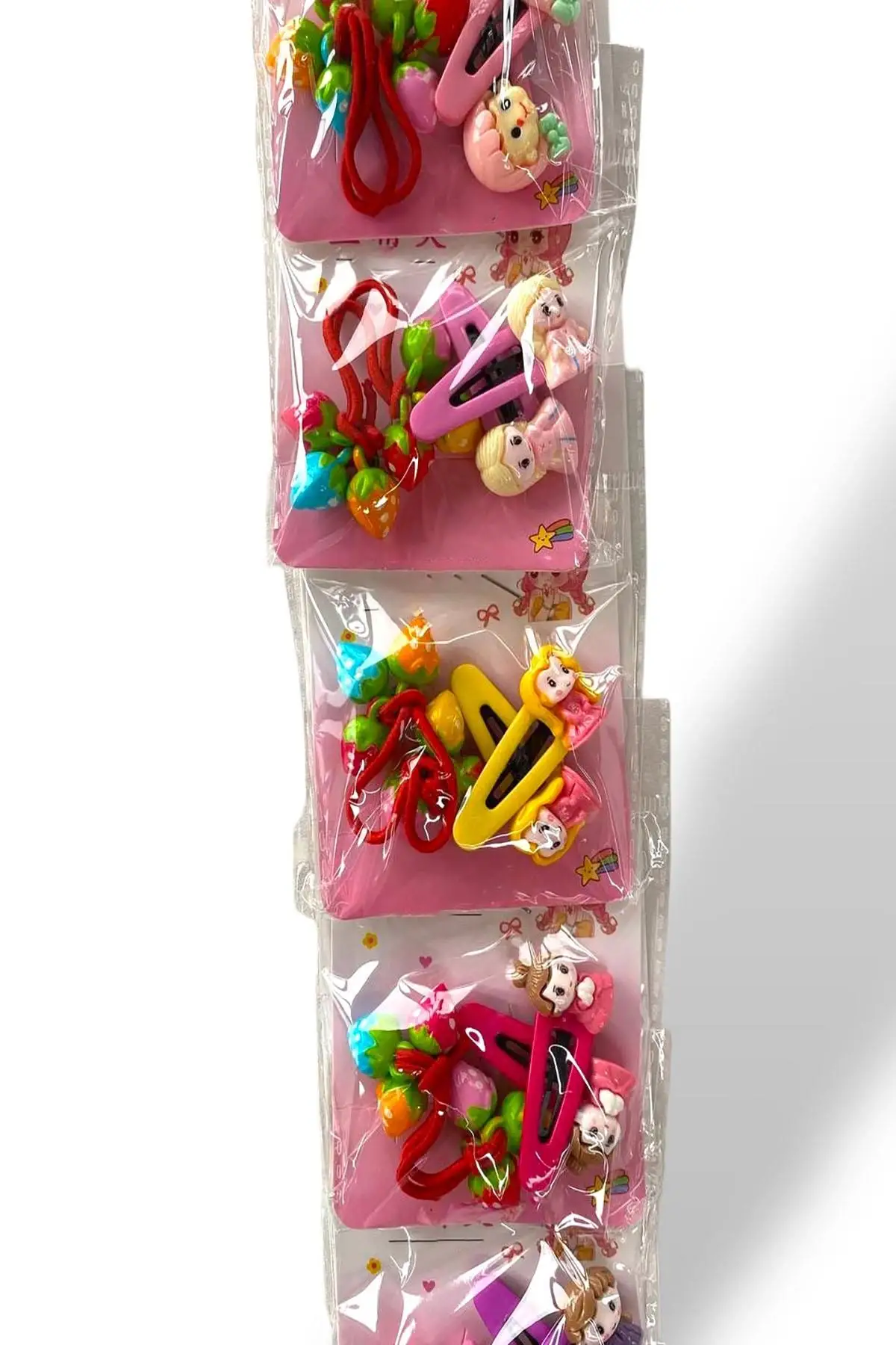 6lı Karışık Renk Karışık Figürlü Lastik Ve Yan Toka Set