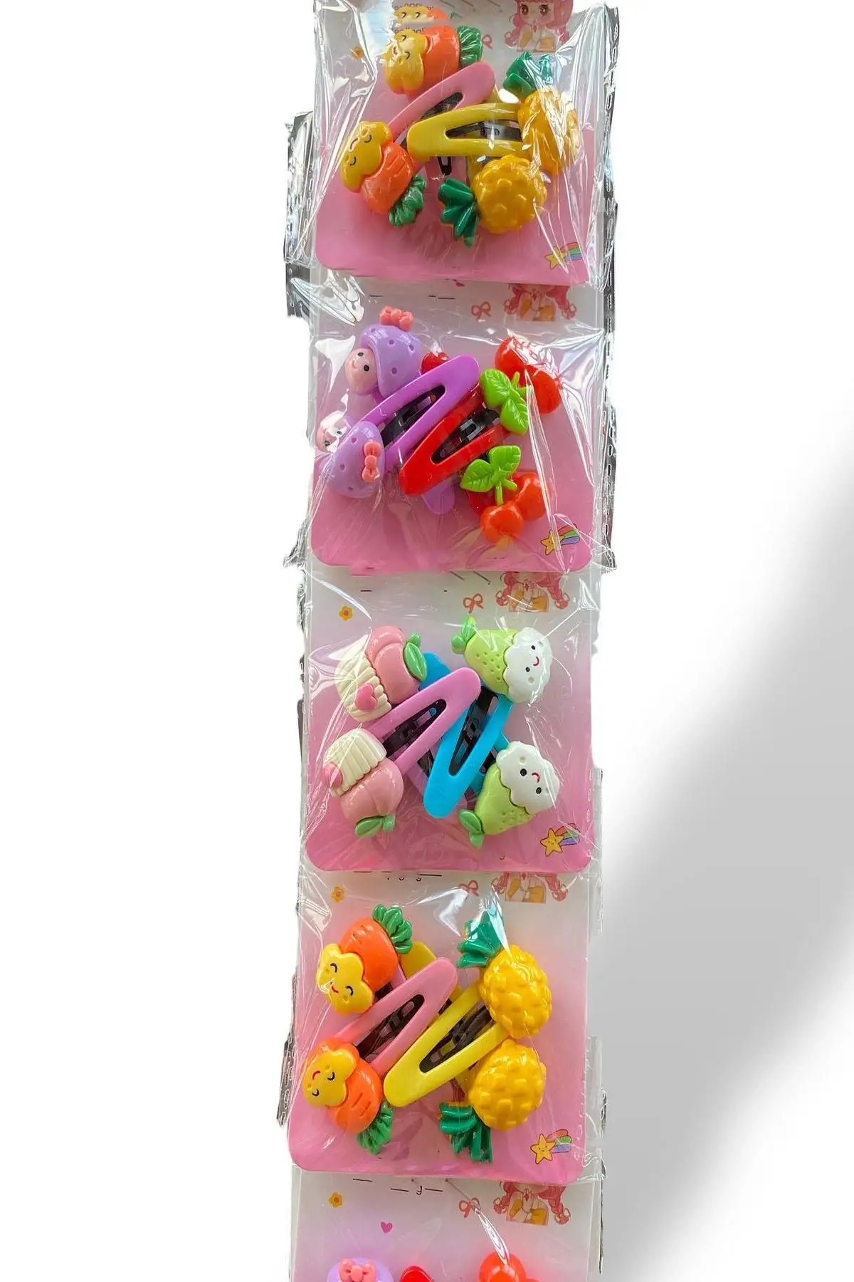 6lı Karışık Renk Karışık Figürlü Yan Toka Set