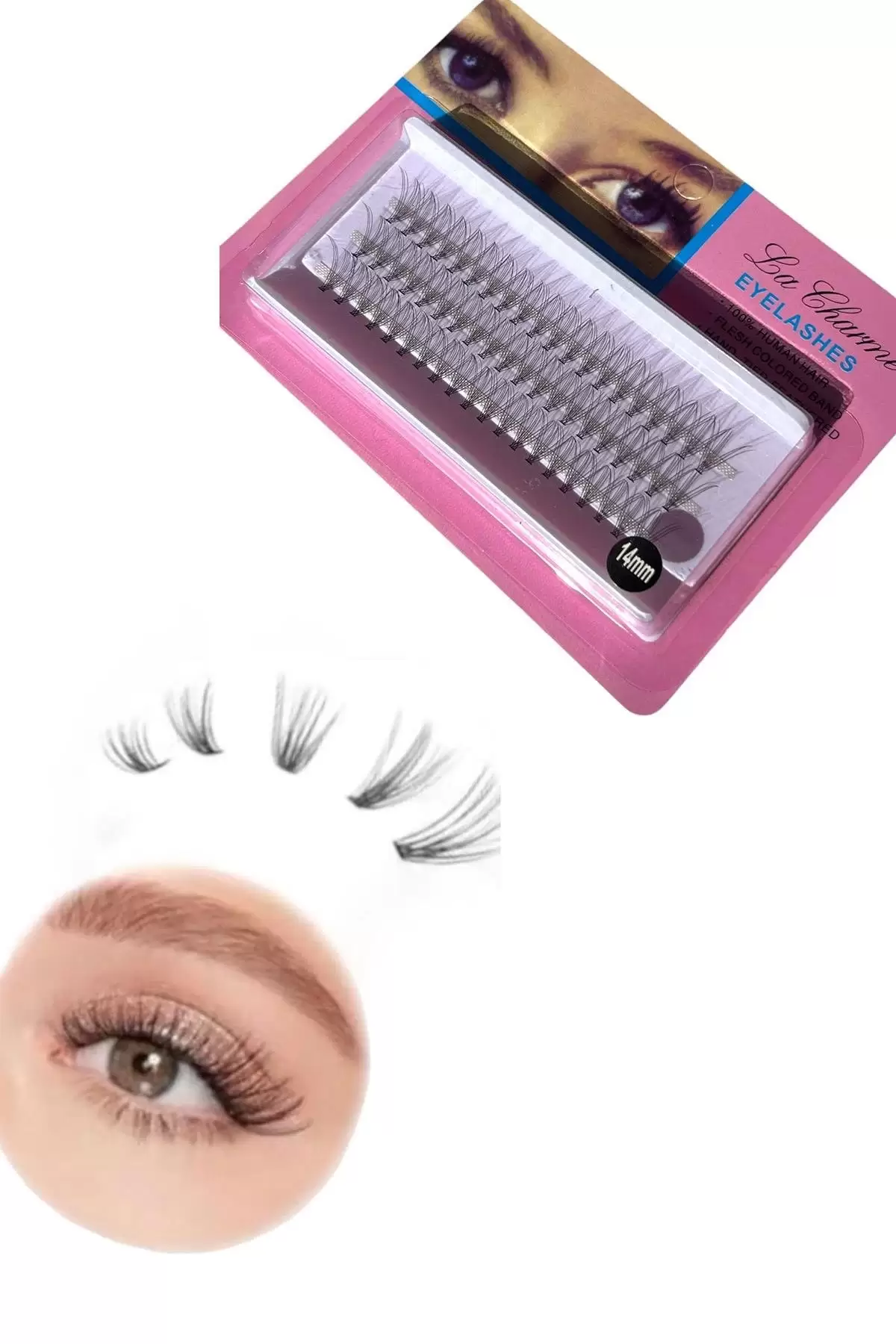 60lı 14 Mm Doğal Tekli Takma Kirpik