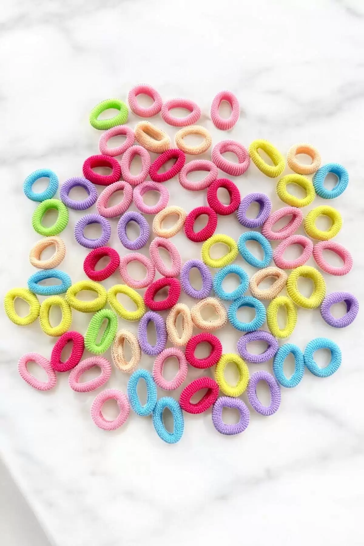 70li Karışık Renk Lastik Toka Set