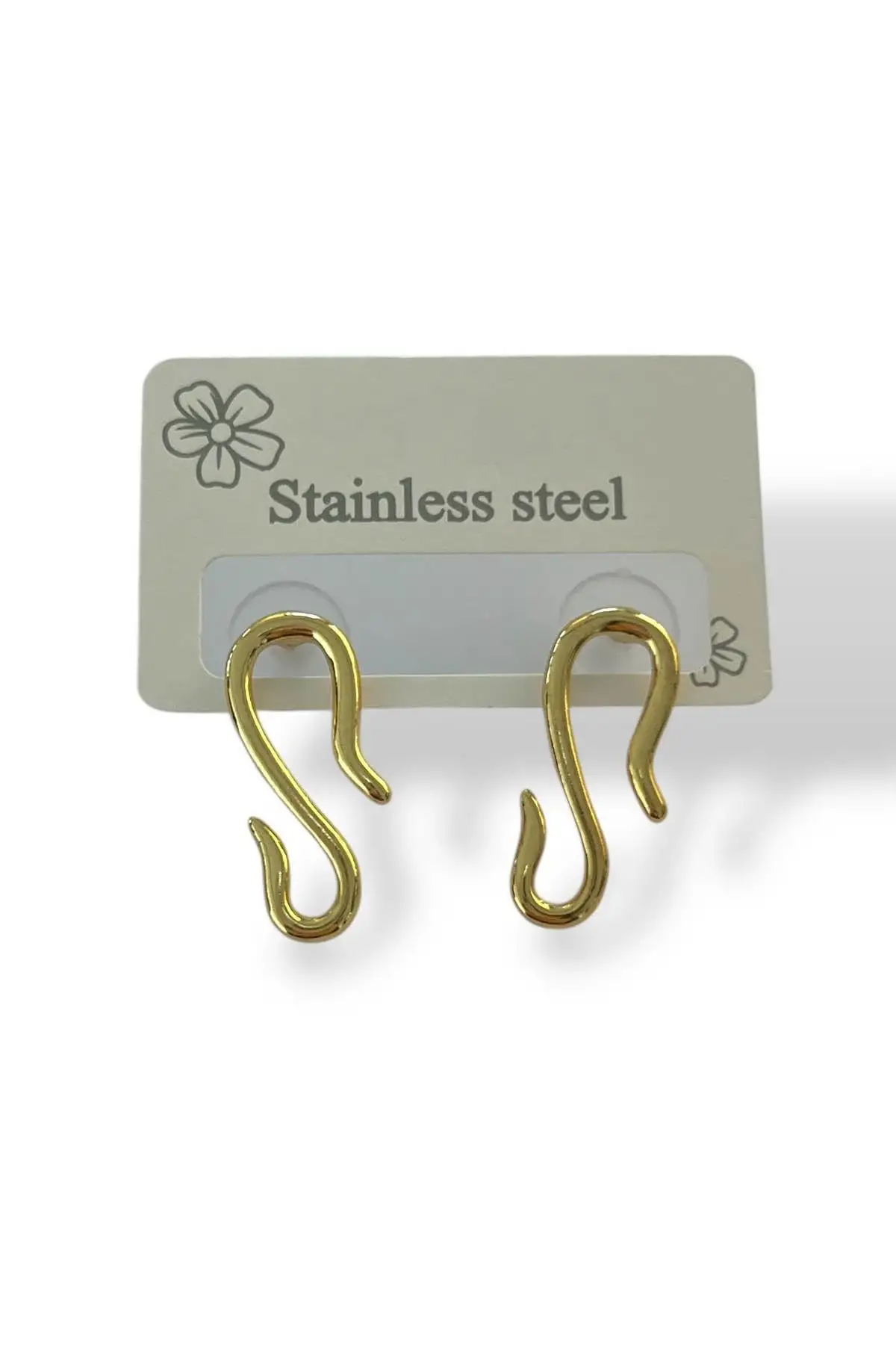 Altın Renk Çelik Küpe (Çift)