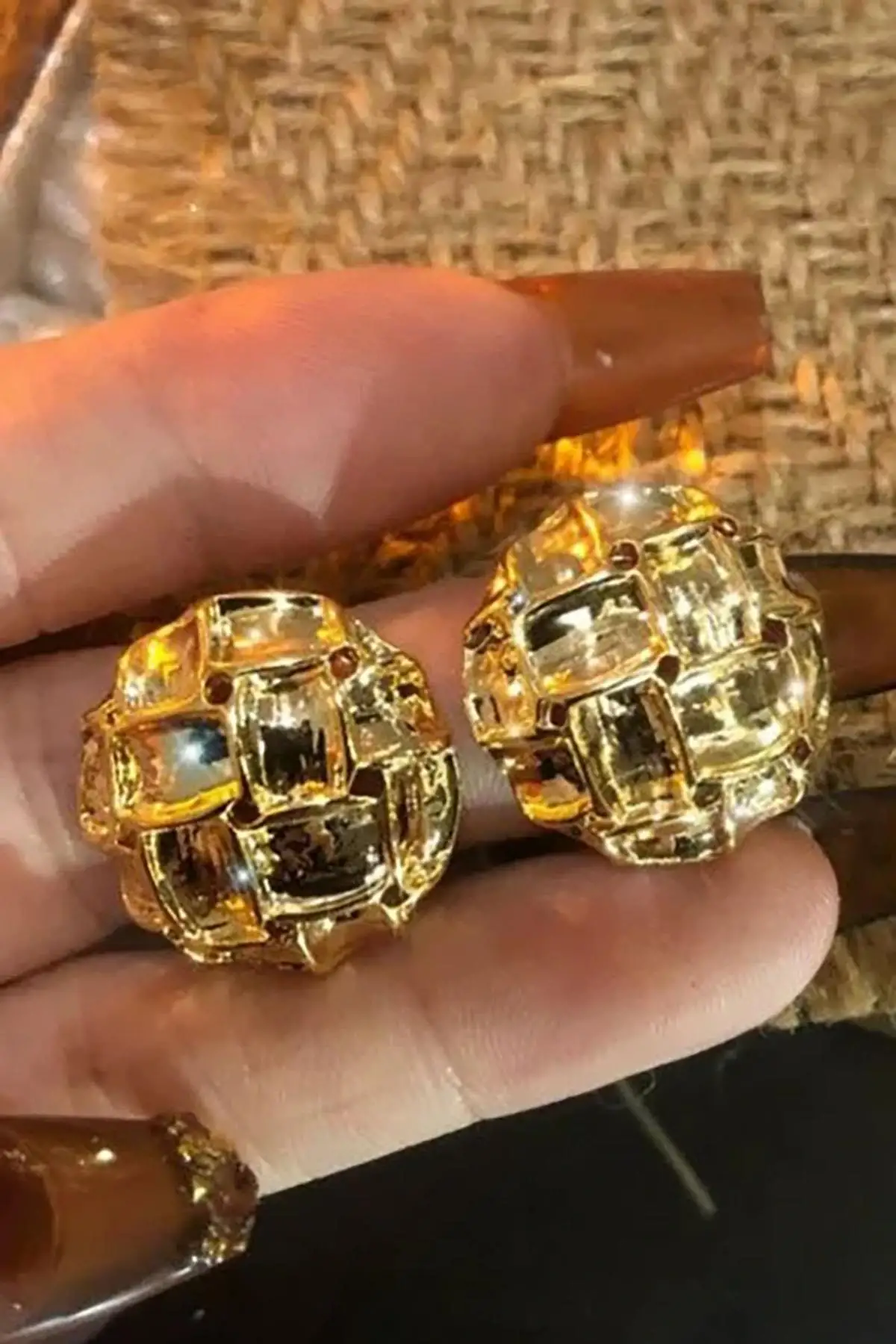 Altın Renk Çelik Küpe (Çift)