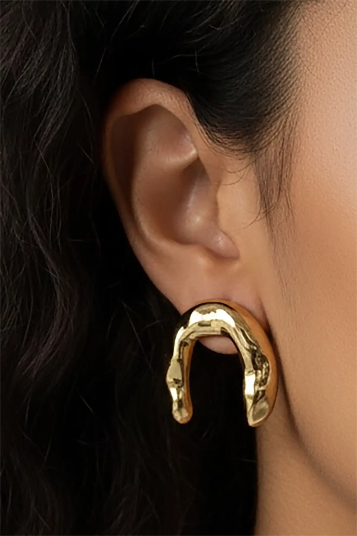 Altın Renk Çelik Küpe (Çift)