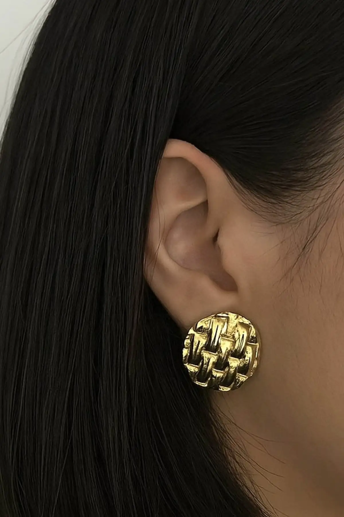 Altın Renk Çelik Küpe (Çift)