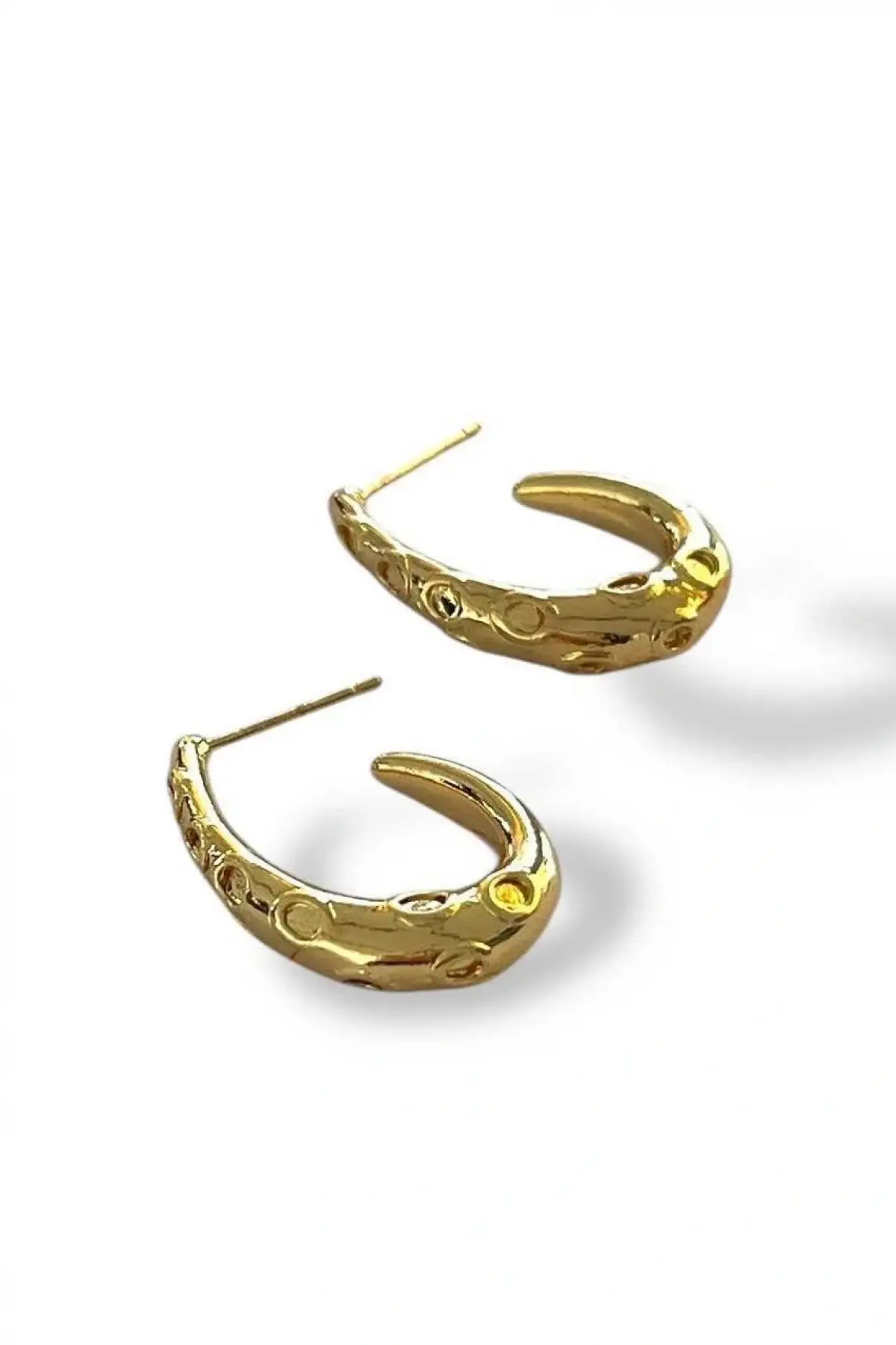 Altın Renk Çelik Küpe (Çift)