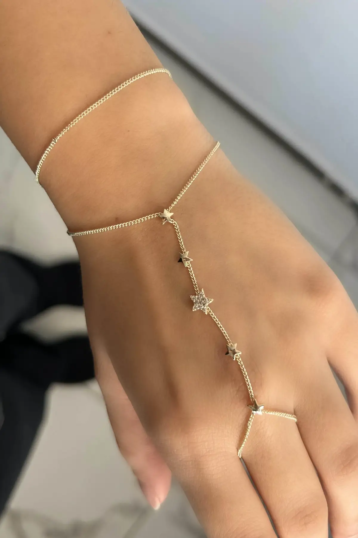 Altın Renk Yıldız Figürlü Şahmeran