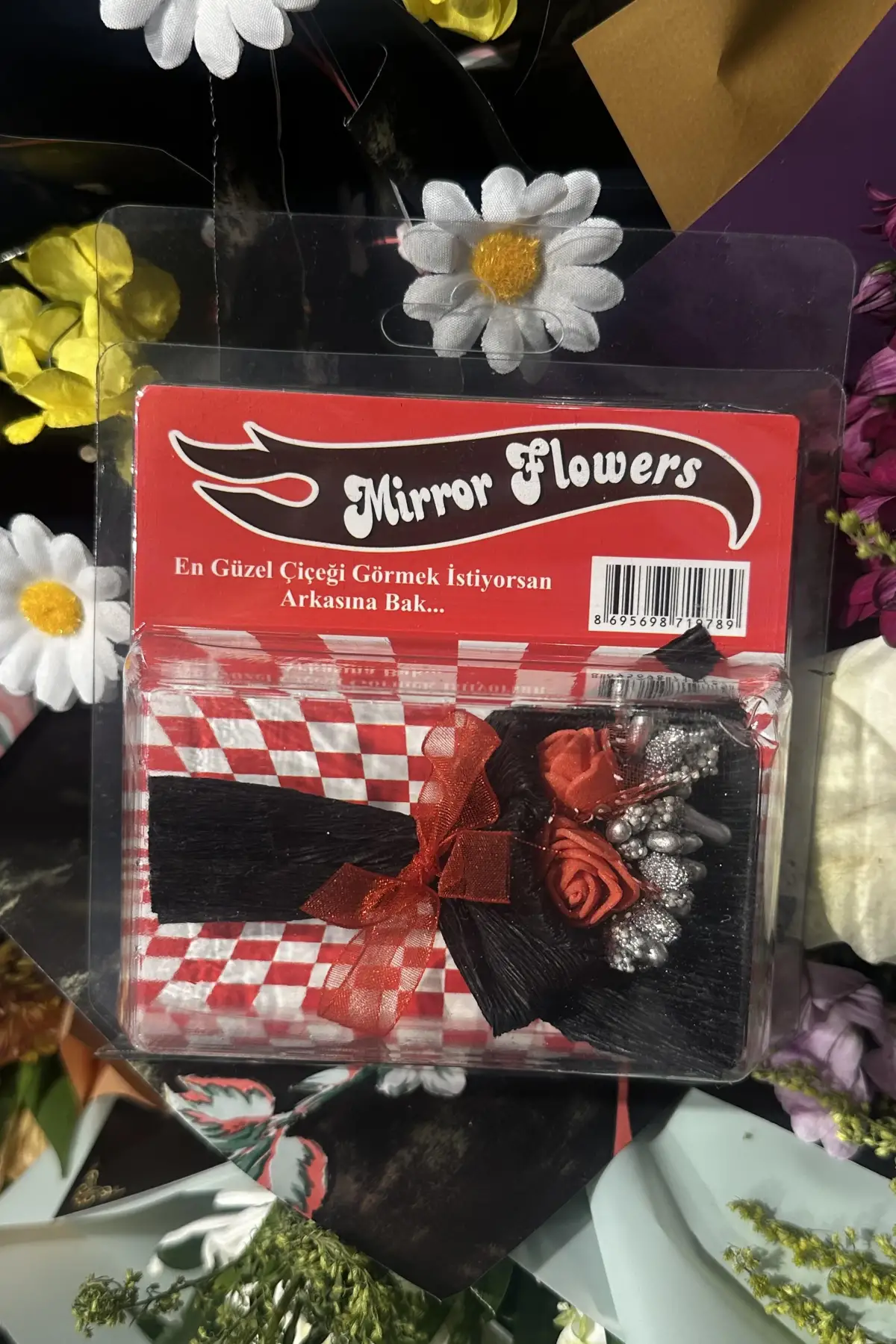 Aynalı Mini Buket Solmayan Anlamlı Hediye