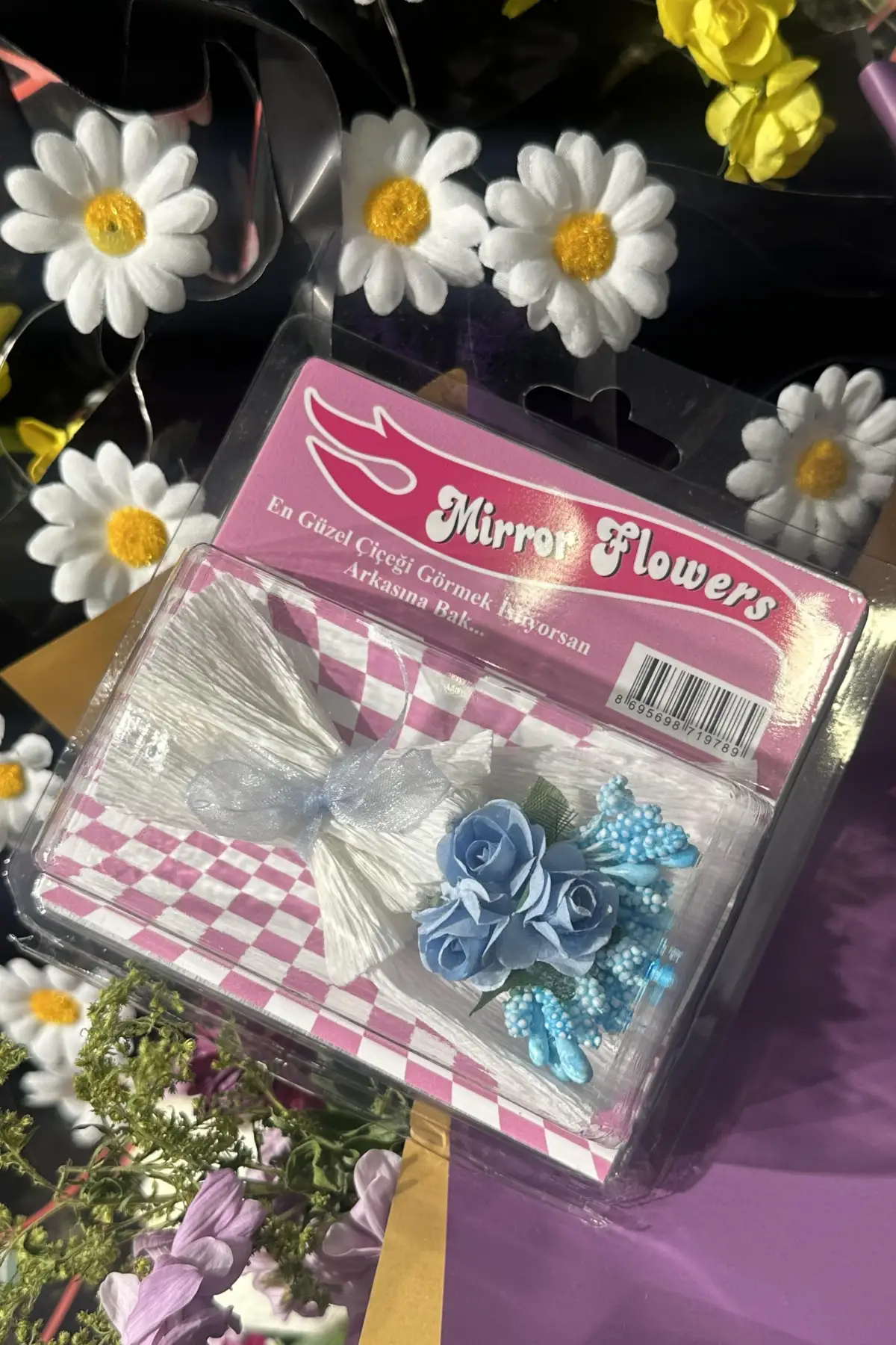 Aynalı Mini Buket Solmayan Anlamlı Hediye