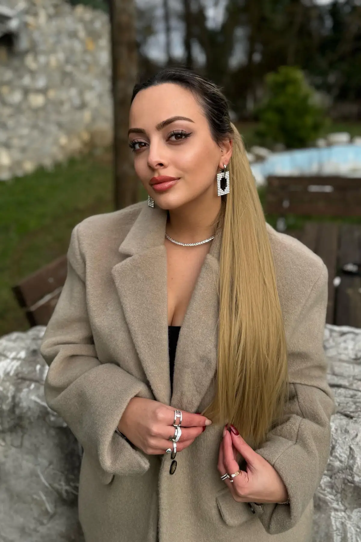 Bal Köpüğü Renk Tokalı At Kuyruğu Saç (Aslı)