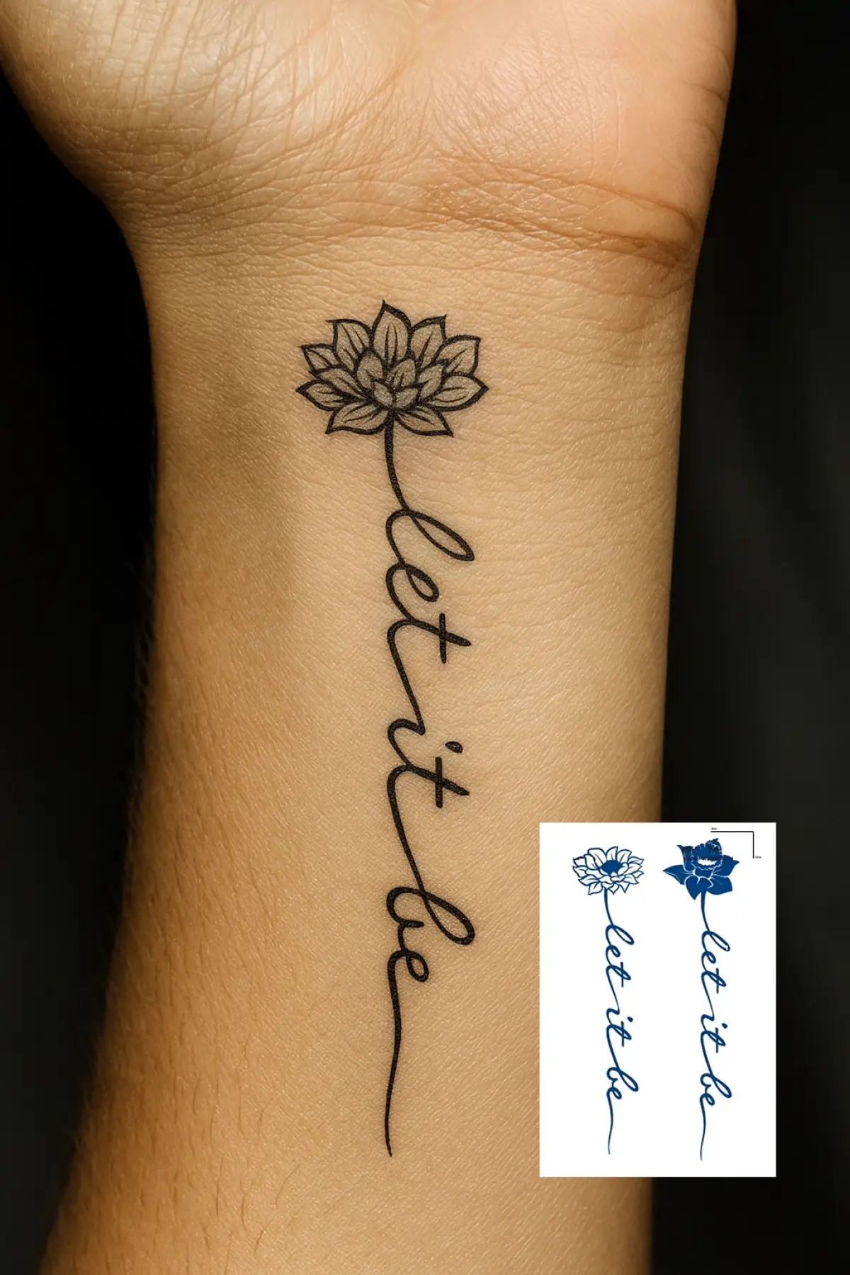 Çiçek Figürlü 12 Saat Sonra Kararan Geçici Dövme Tattoo