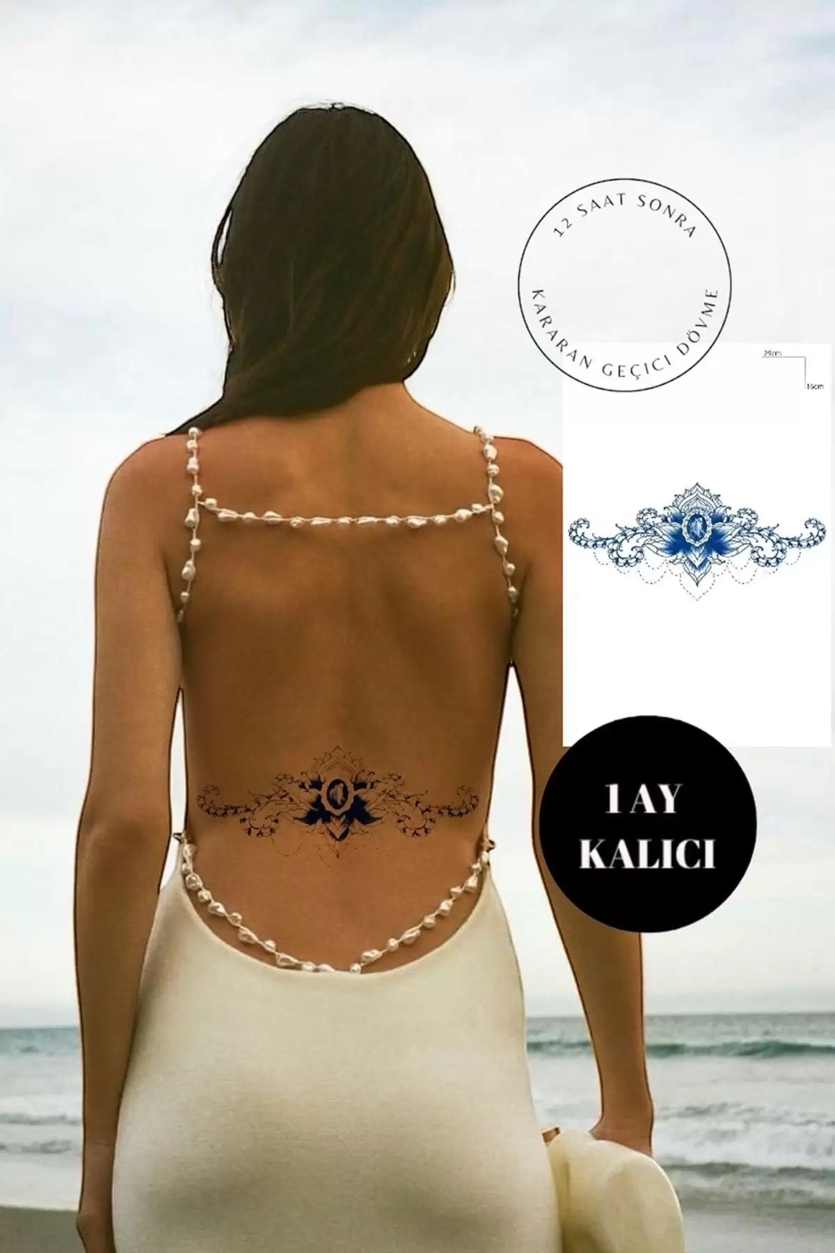 Çiçek Figürlü 12 Saat Sonra Kararan Geçici Dövme Tattoo