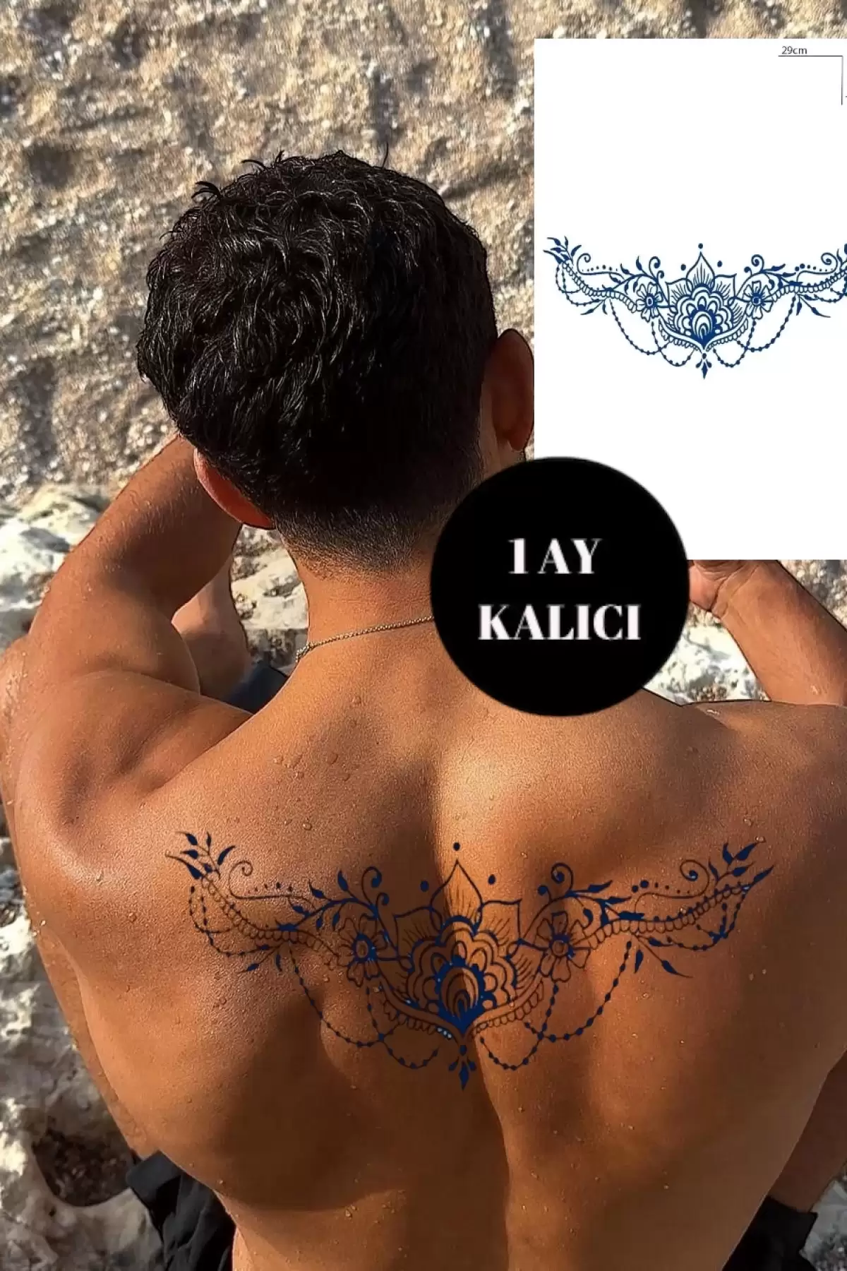 Çiçek Figürlü 12 Saat Sonra Kararan Geçici Dövme Tattoo