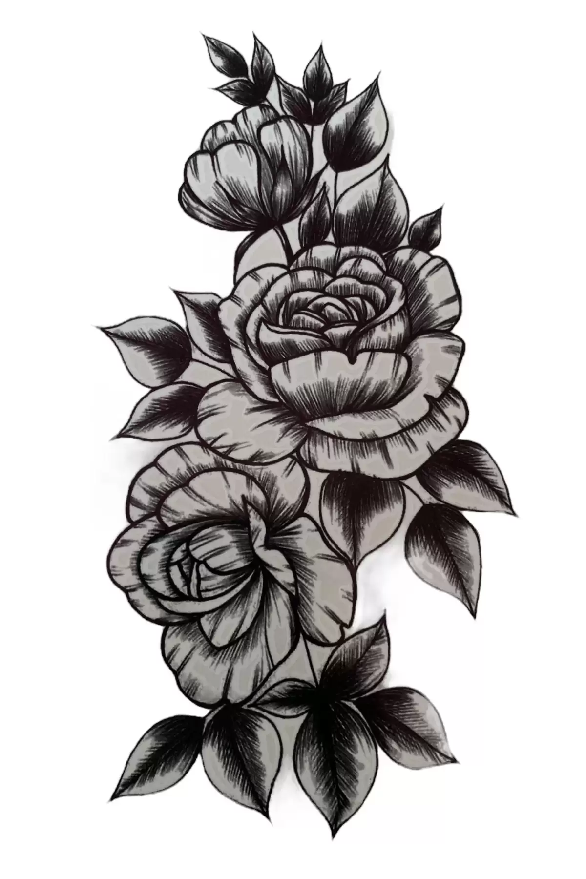 Çiçek Figürlü Geçici Dövme Tattoo