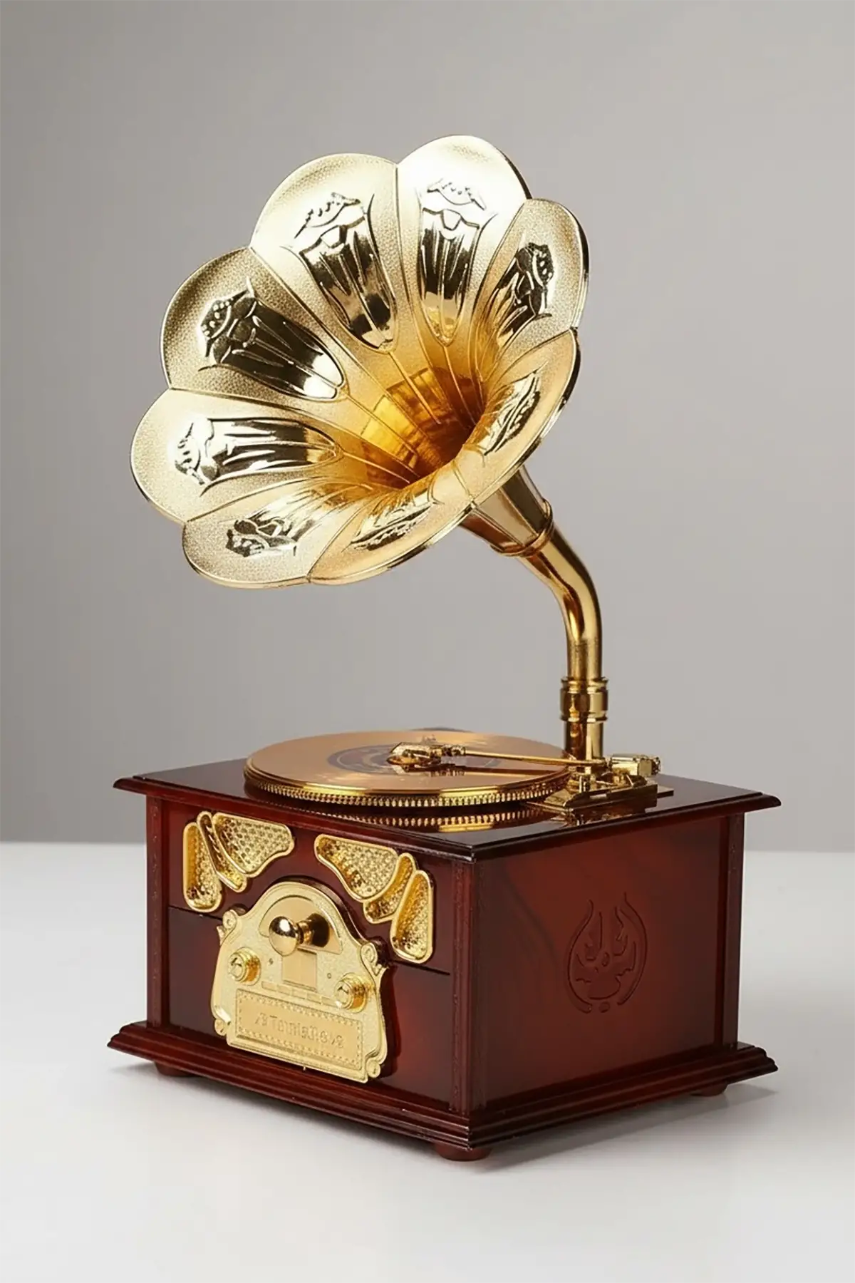 Dekoratif Gramafon Müzik Kutusu