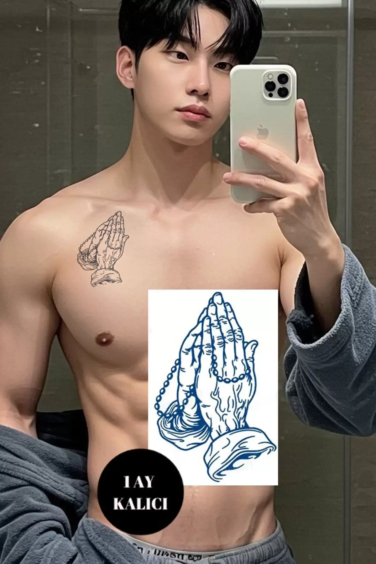 El Figürlü 12 Saat Sonra Kararan Geçici Dövme Tattoo