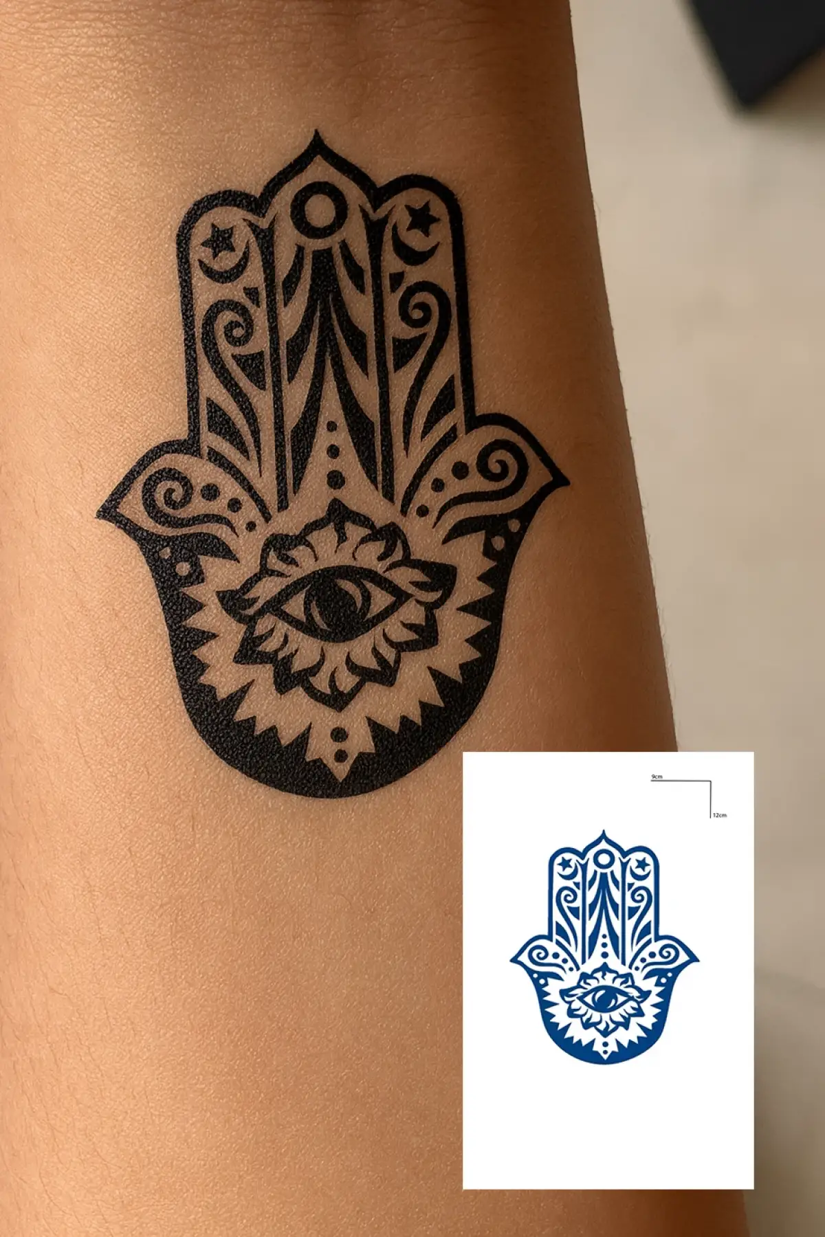 Fatma Ana Eli Figürlü 12 Saat Sonra Kararan Geçici Dövme Tattoo