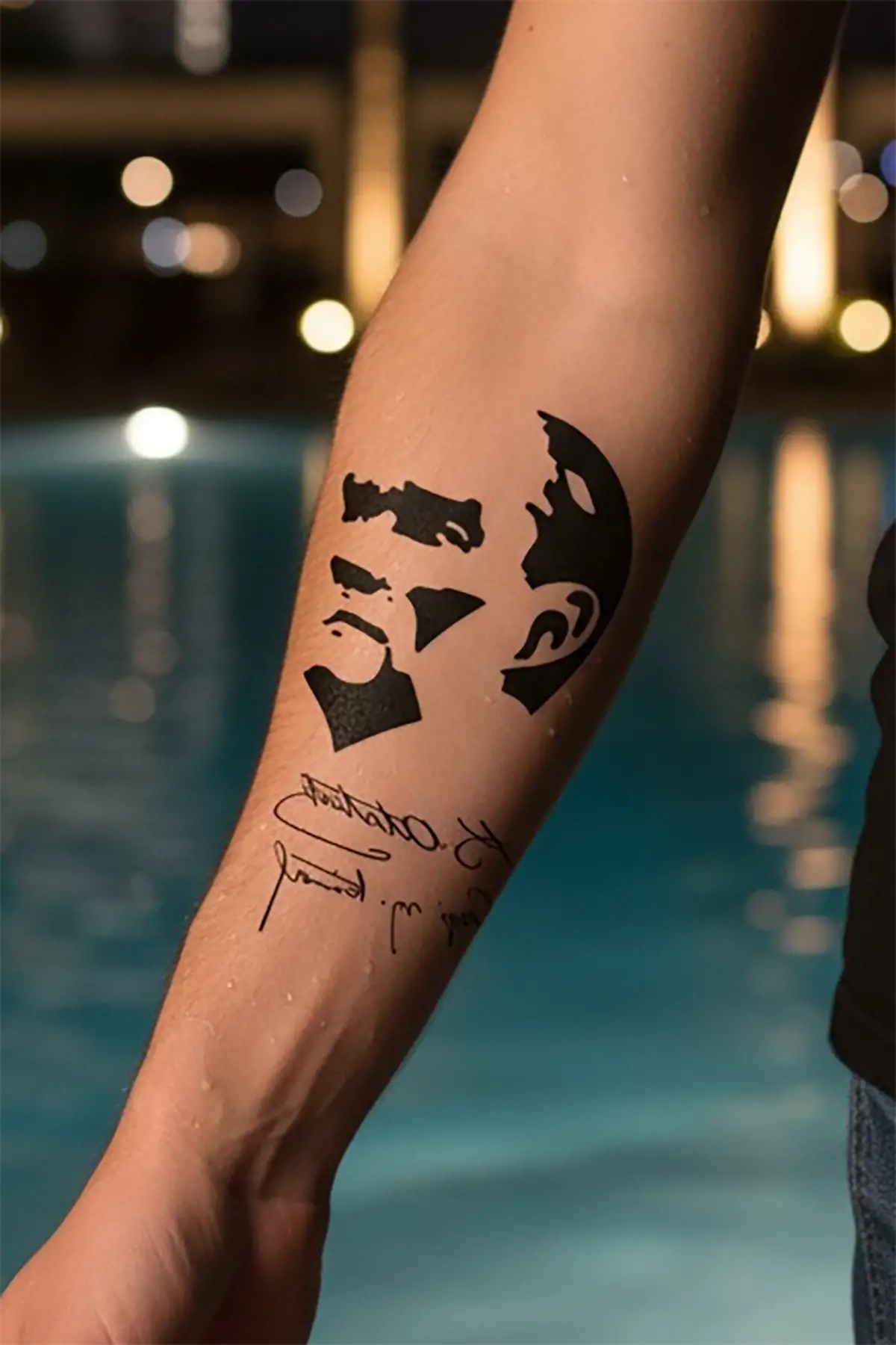 Geçici Atatürk İmza Dövme Tattoo