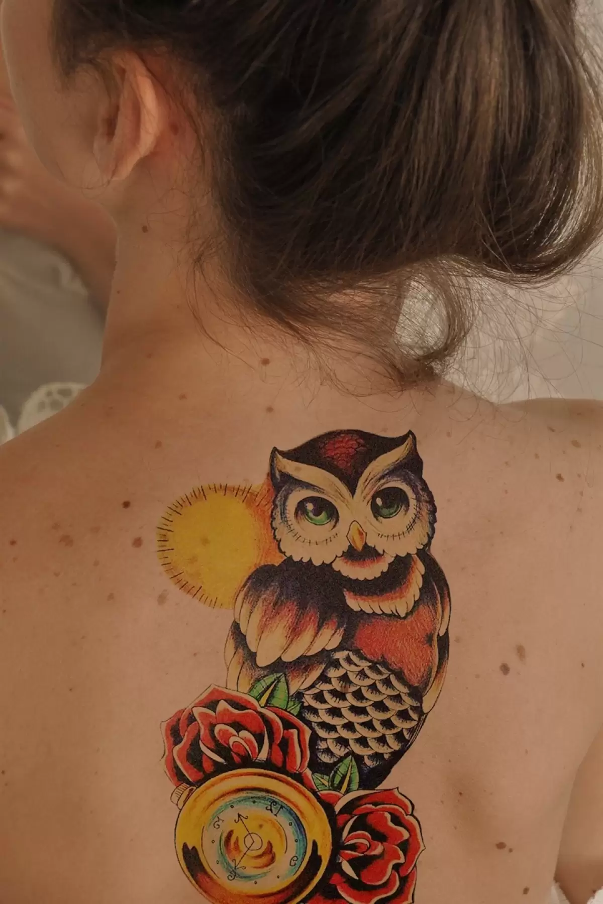 Geçici Baykuş Dövme Tattoo