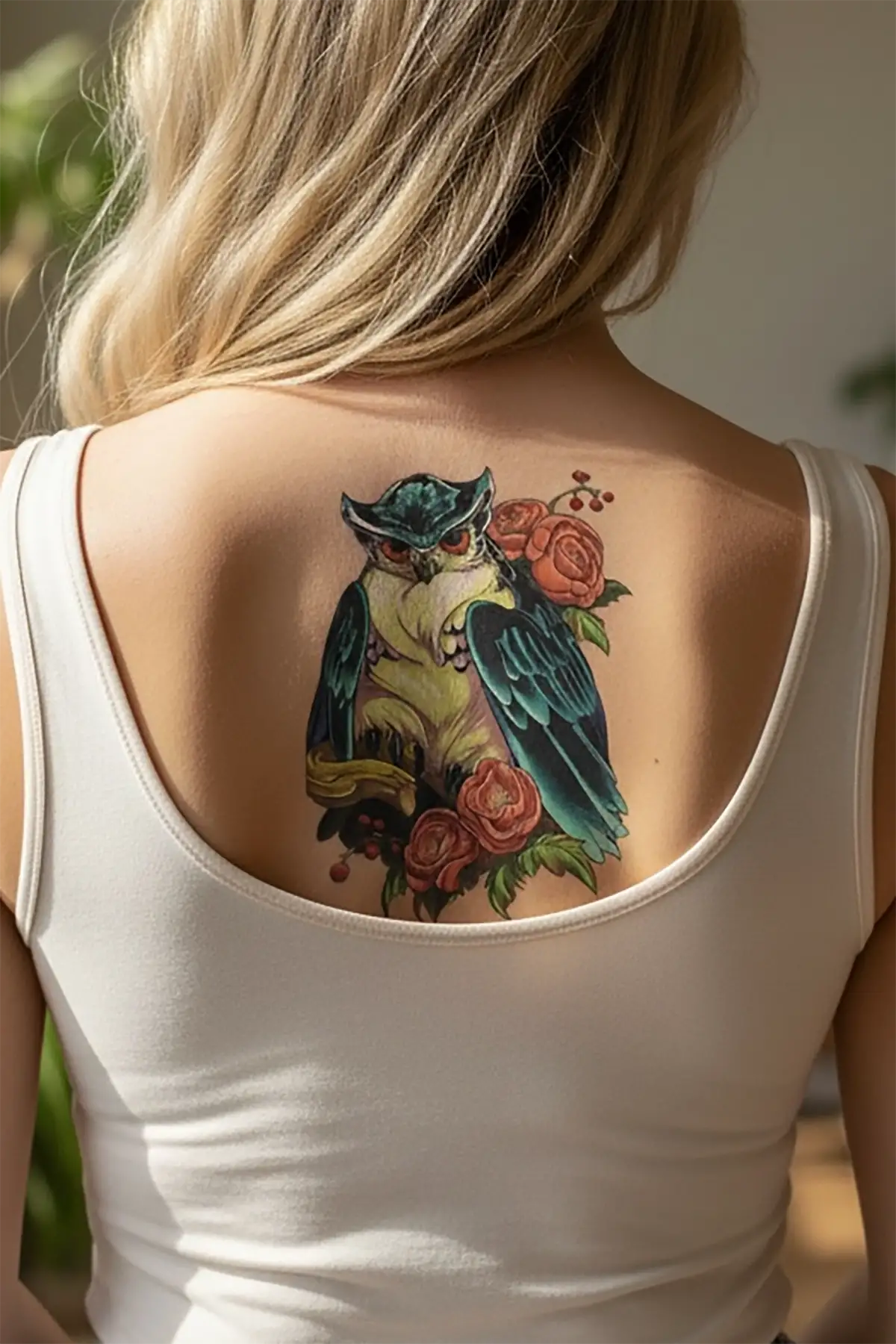 Geçici Baykuş Dövme Tattoo
