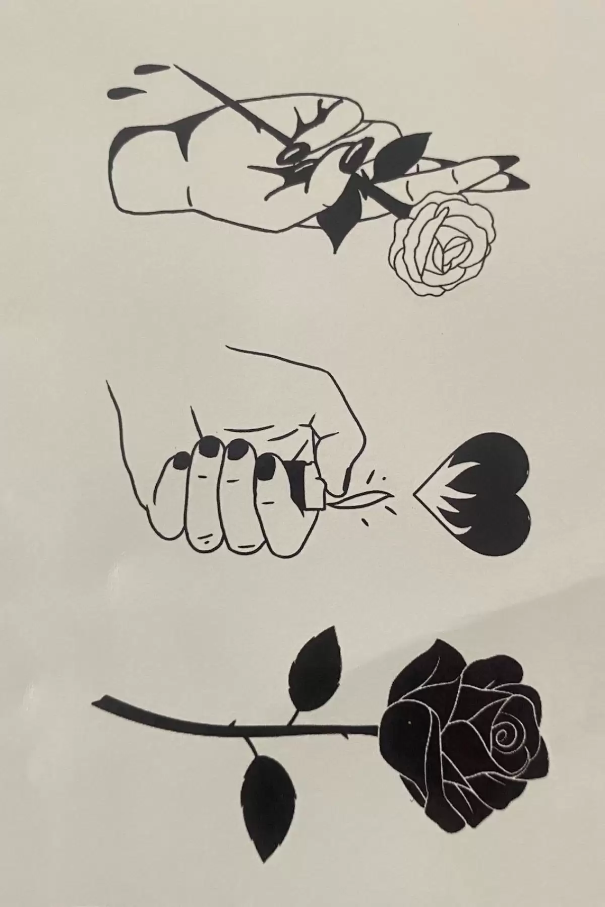 Geçici Çiçek Figürlü Dövme Tatto