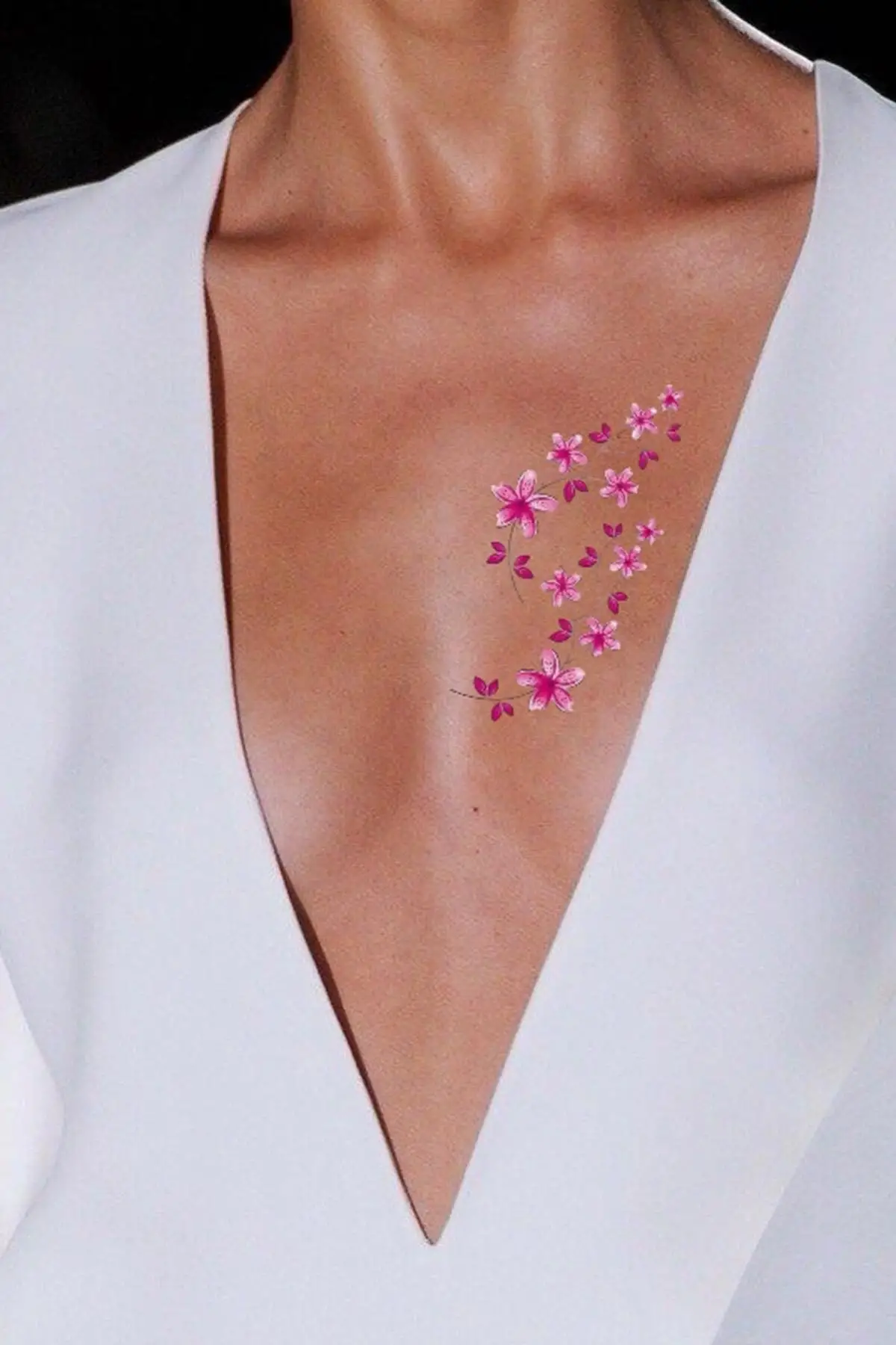 Geçici Çiçek Figürlü Mini Dövme Tattoo