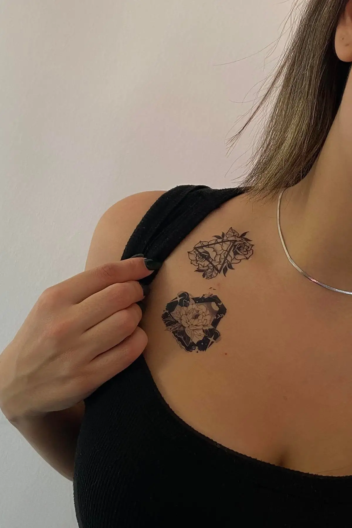 Geçici Gül Figürlü Dövme Tattoo