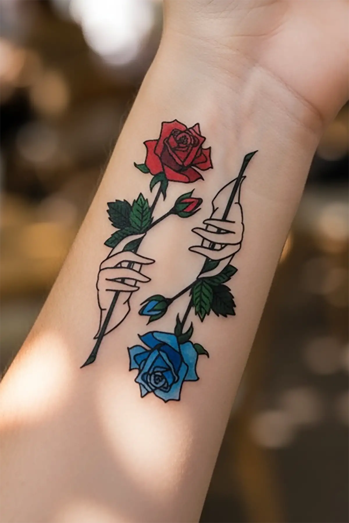 Geçici Gül Mini Dövme Tattoo