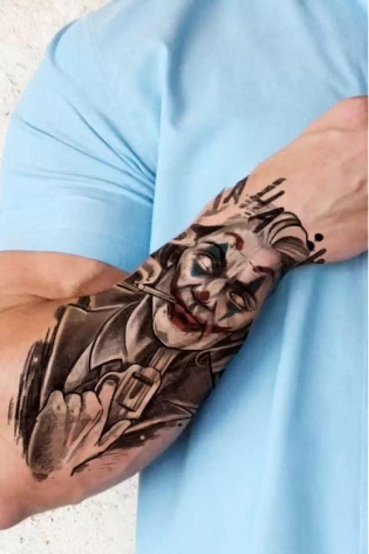 Geçici Joker Figürlü Dövme Tatto