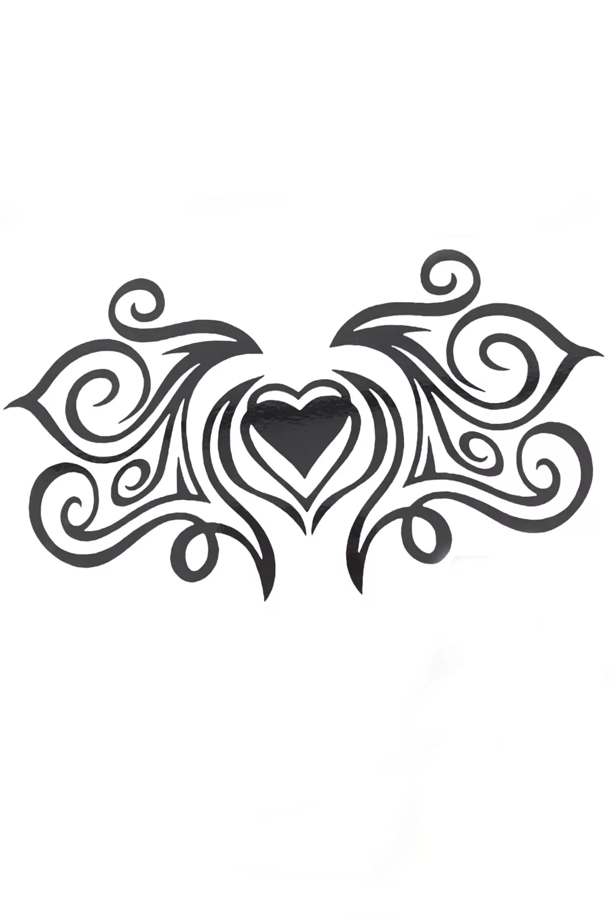 Geçici Kalp Figürlü Dövme Tatto